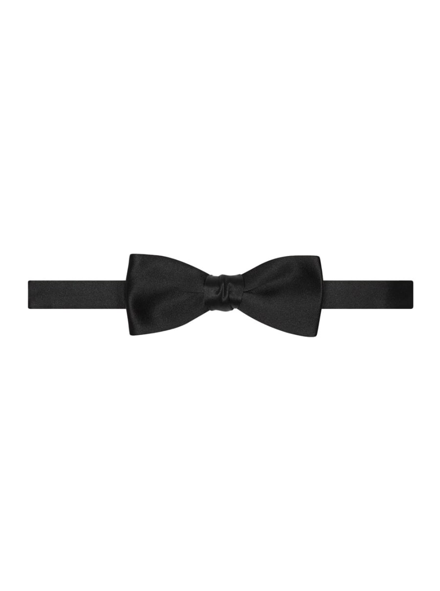 Saint Laurent Papillon Ready-To-Wear con Gancio in Seta Nero Uomo
