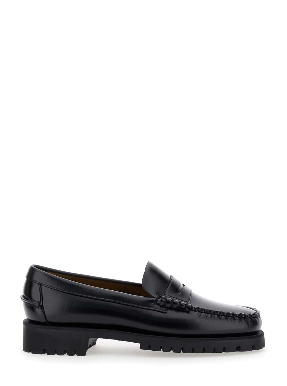 Sebago Mocassini '7002IJ0902' Nero con Punta Tonda e Suola Chunky in Pelle Donna
