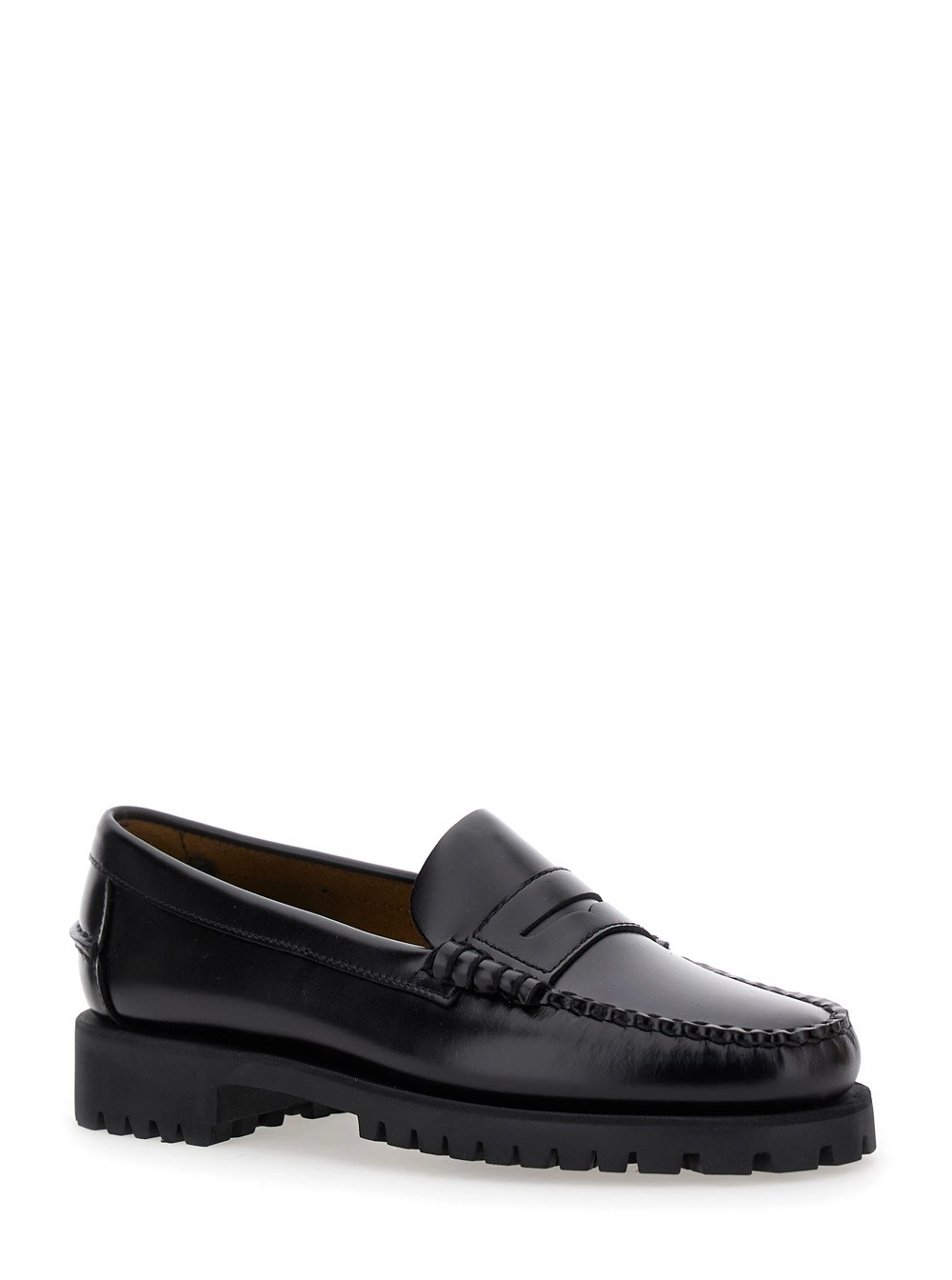 Sebago Mocassini '7002IJ0902' Nero con Punta Tonda e Suola Chunky in Pelle Donna, view 2