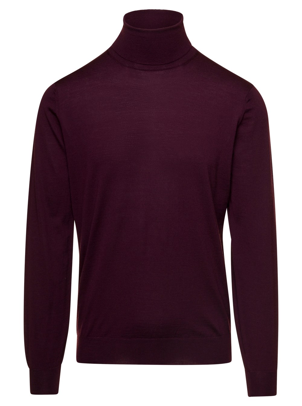 Gaudenzi Dolcevita con collo alto e maniche lunghe in Lana Bordeaux Uomo