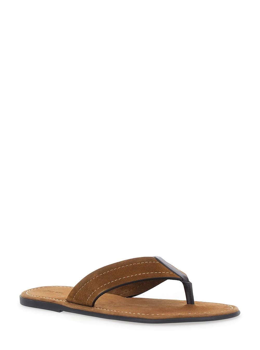 The Row Sandali 'Beach Sport 2' con Design Infradito e Cuciture a Contrasto in Pelle Scamosciata Marroni Donna, view 2