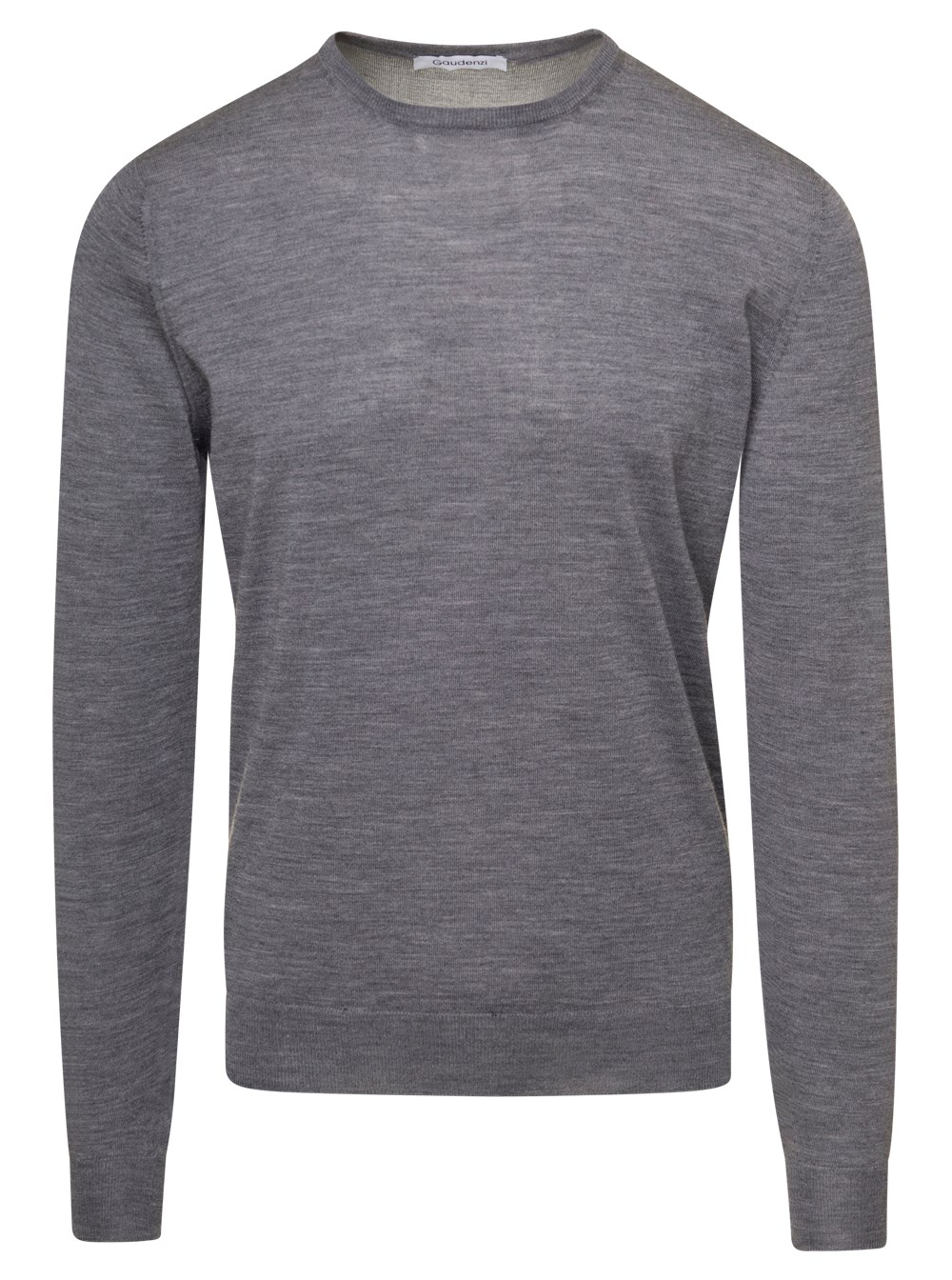 Gaudenzi Maglioncino Girocollo con maniche lunghe in Cashmere grigio uomo