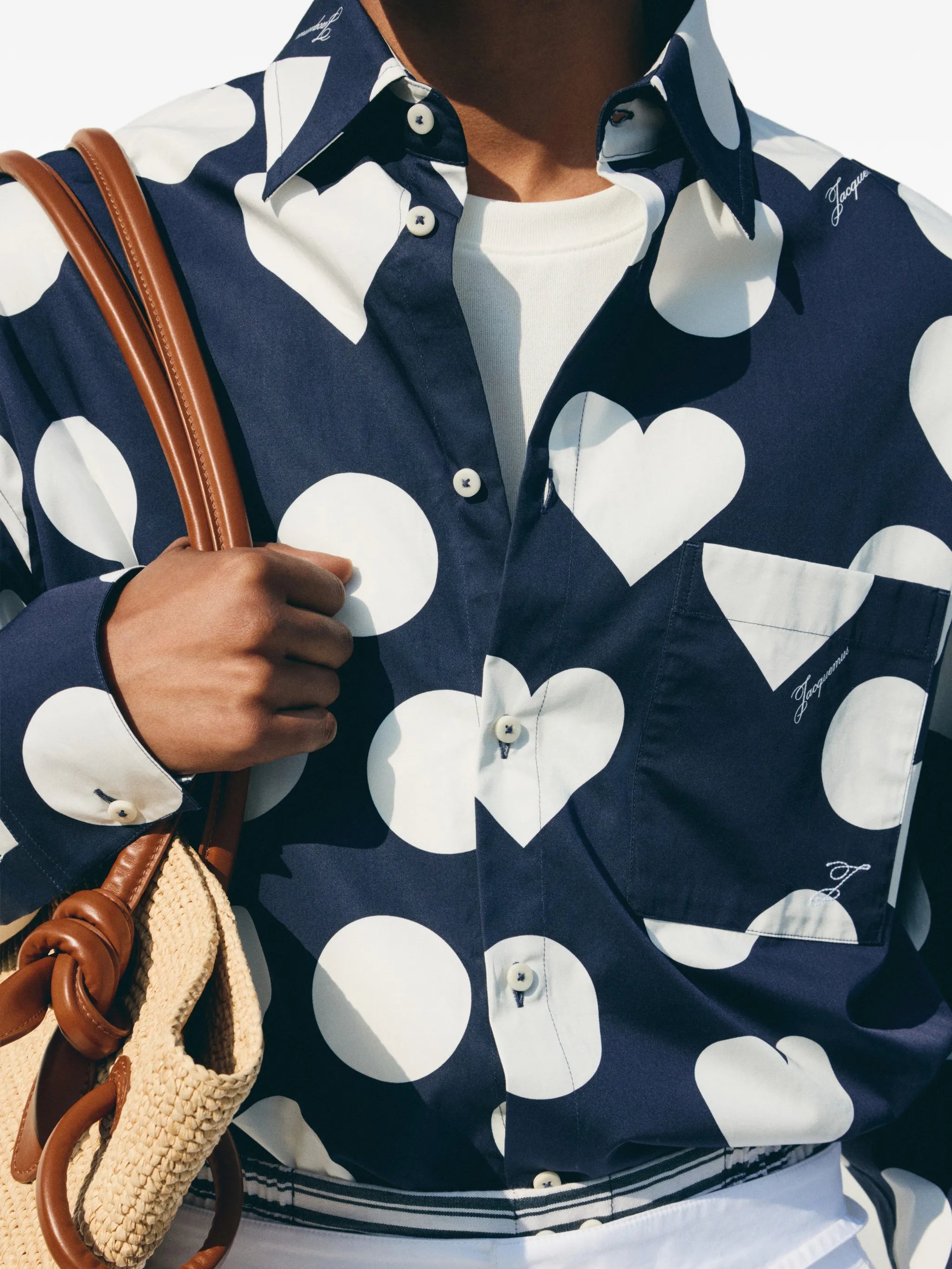 Jacquemus Jacquemus Camargue Heart Polka-dot Shirt, view 2