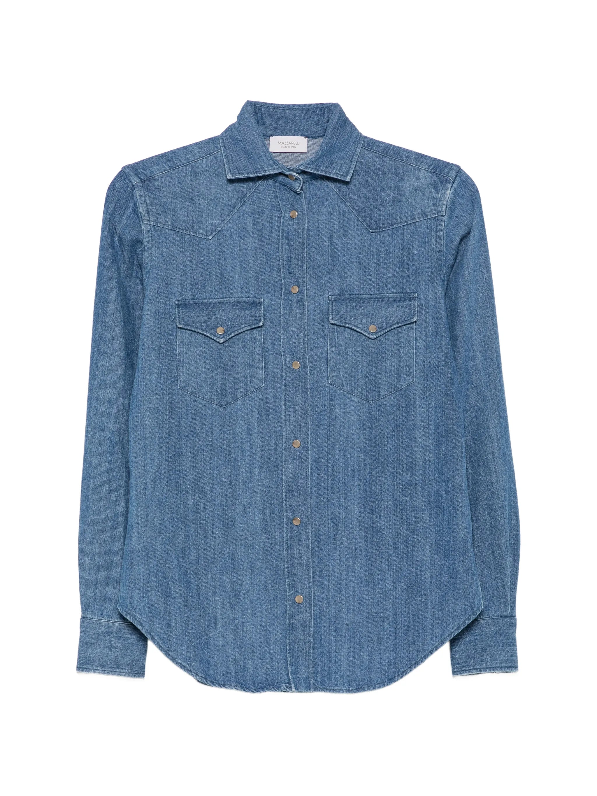 Mazzarelli Mazzarelli Western-style Denim Shirt