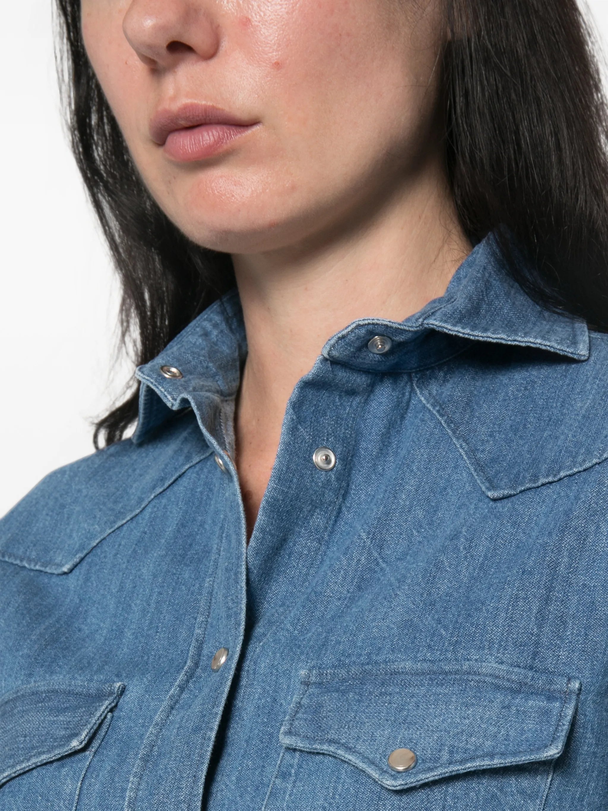Mazzarelli Mazzarelli Western-style Denim Shirt, view 2