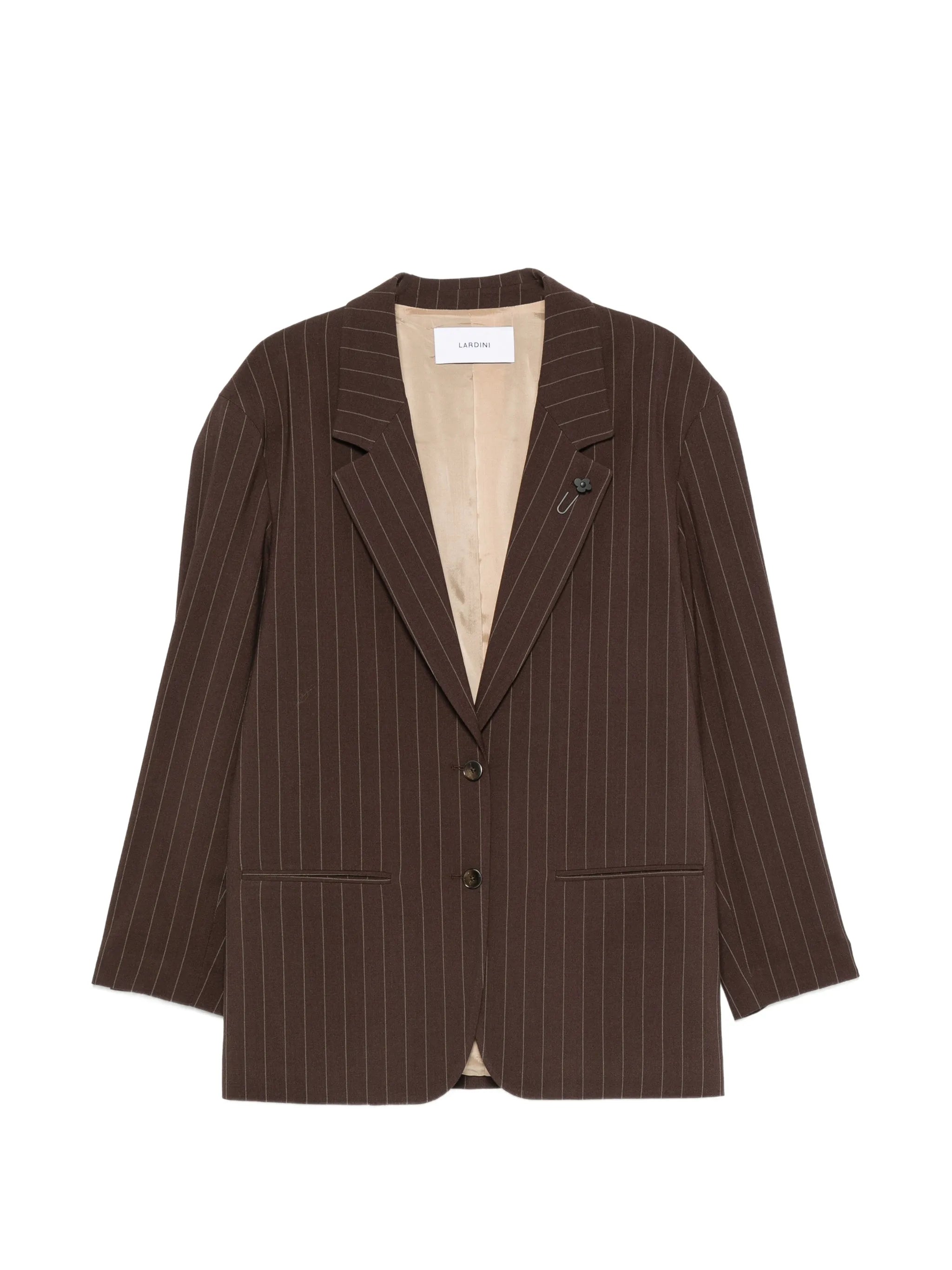 Lardini Lardini Pinstripe-pattern Single-breasted Wool Blazer