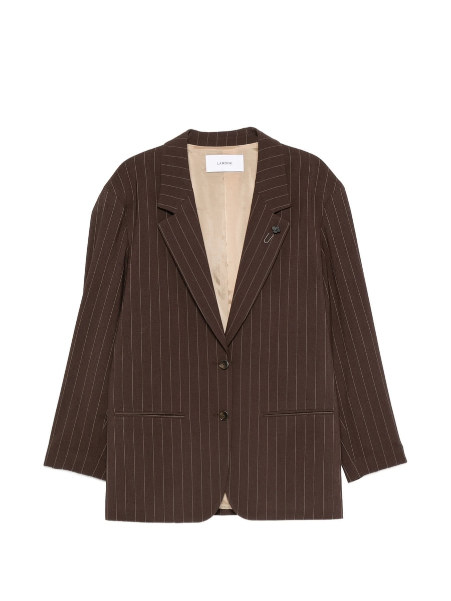 Lardini Lardini Pinstripe-pattern Single-breasted Wool Blazer