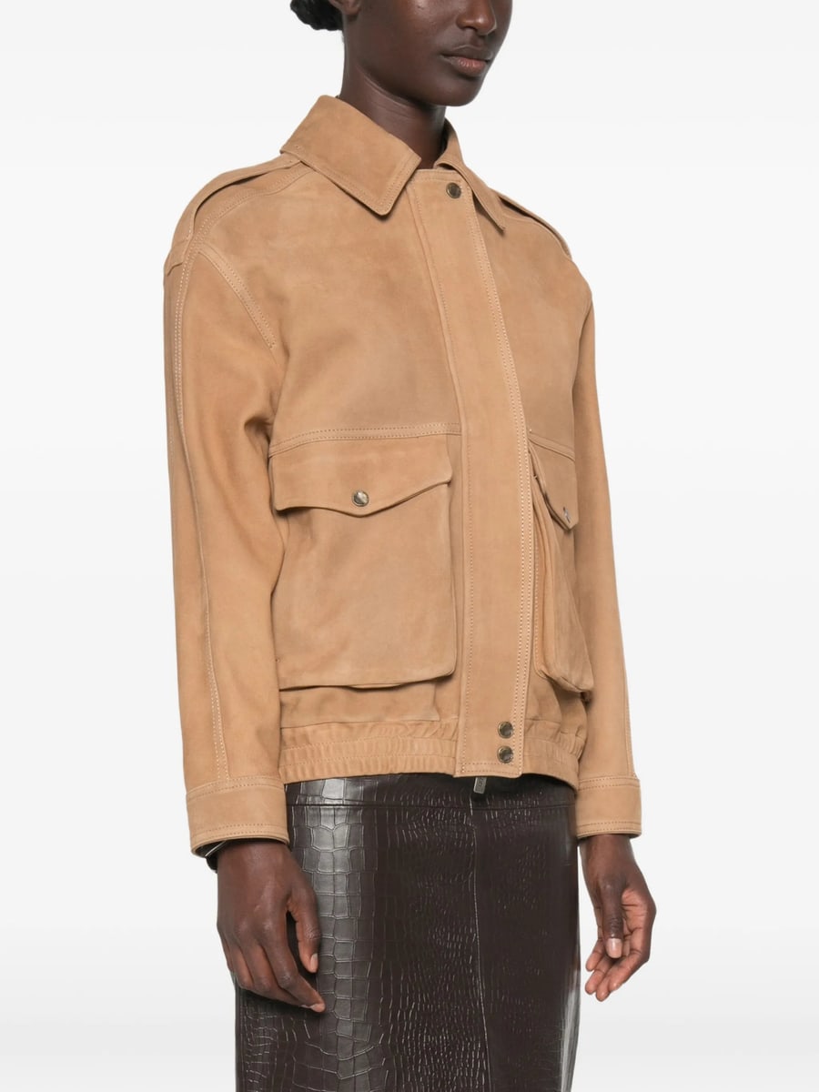 Santoro Santoro Long-sleeve Leather Jacket, view 2