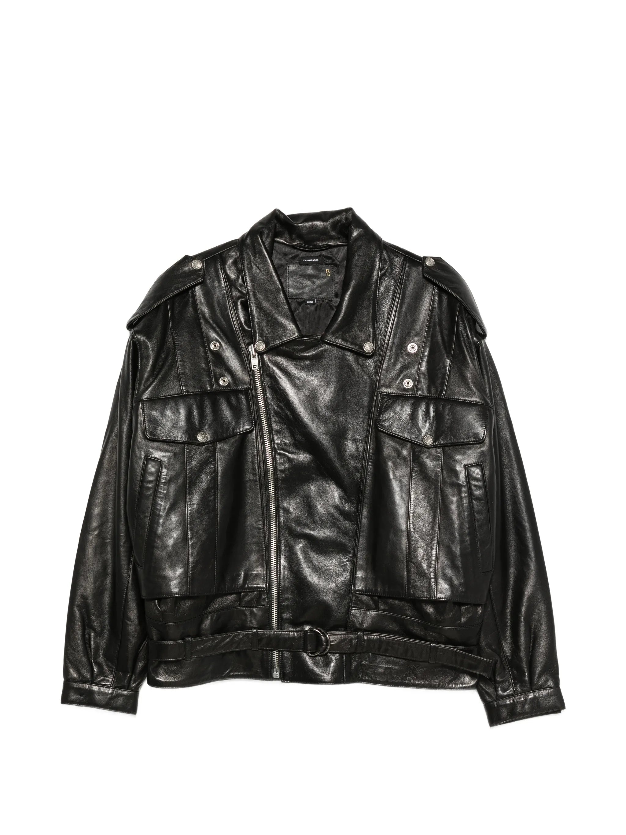 R13 R13 Boyfriend Leather Moto Jacket