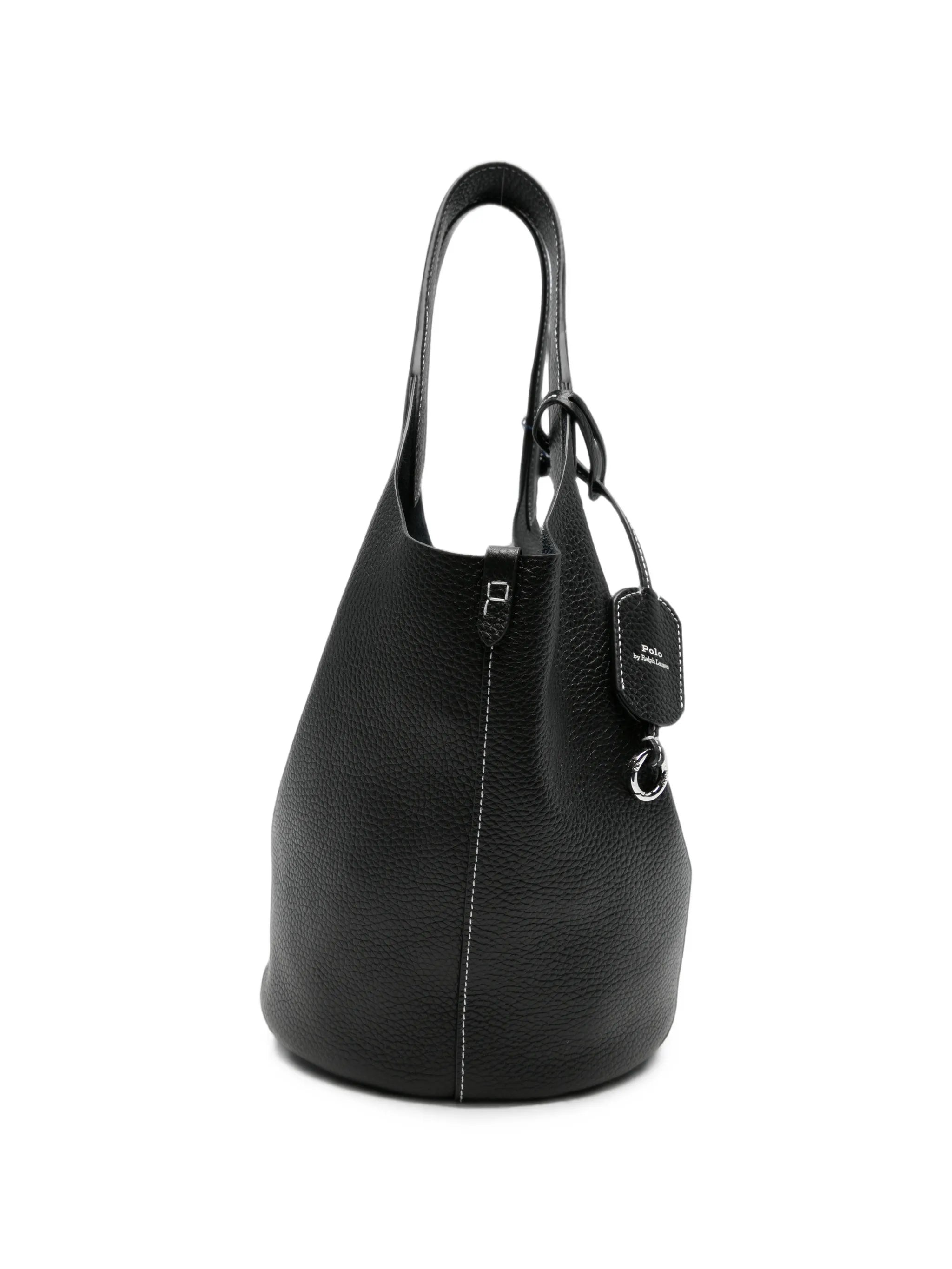 Ralph Lauren Ralph Lauren Logo-embroidered Pebbled-leather Tote Bag, view 2