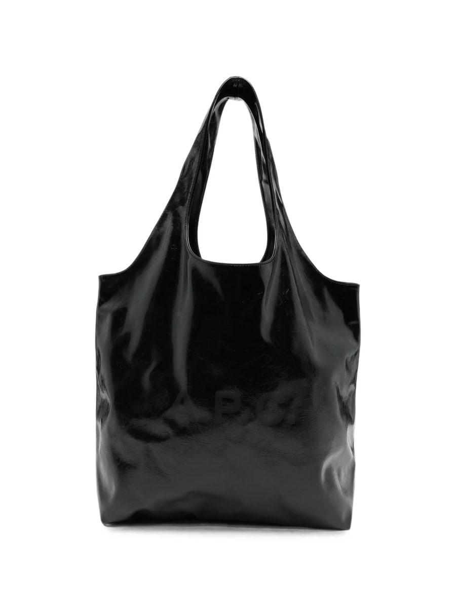 A.P.C. A.p.c. Logo-print Patent-finish Tote Bag