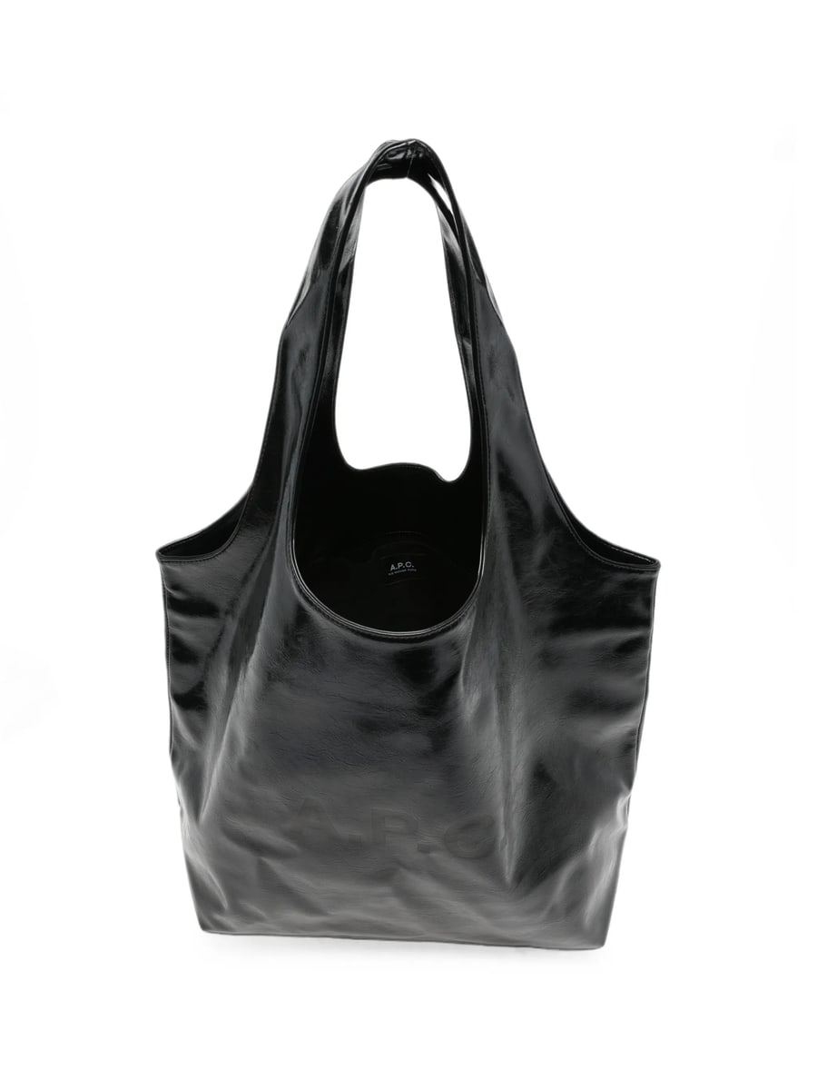 A.P.C. A.p.c. Logo-print Patent-finish Tote Bag, view 3
