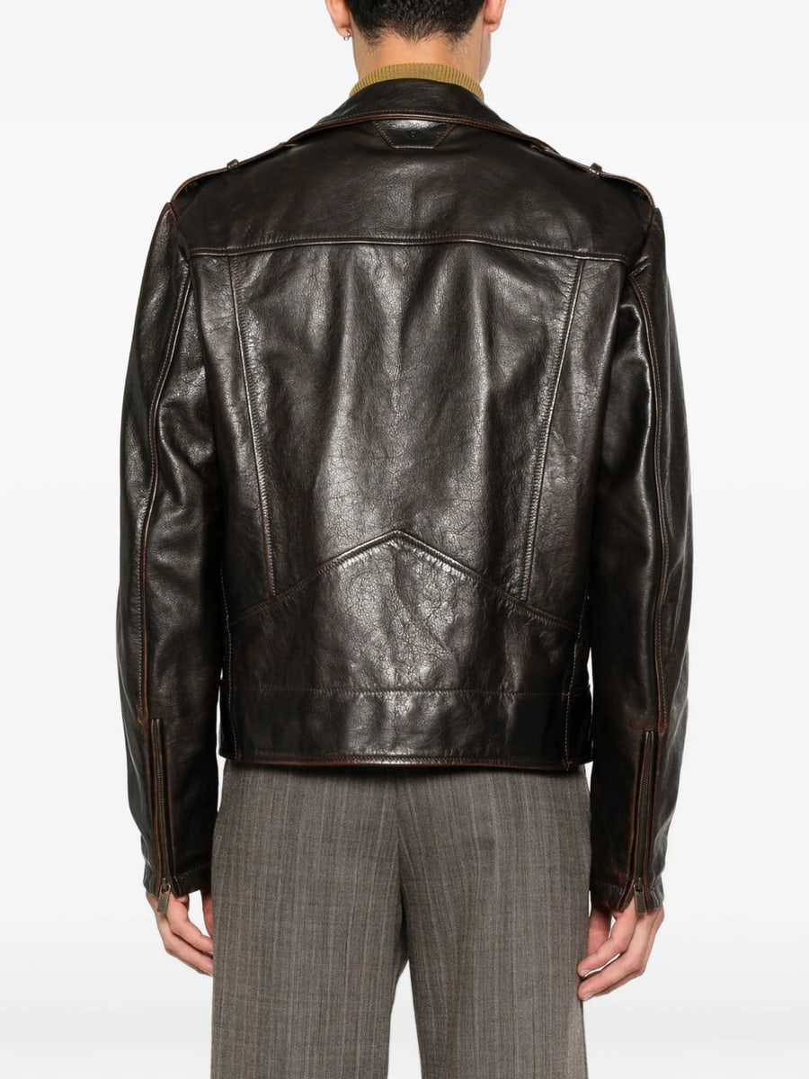 Santoro Santoro Biker Leather Jacket, view 2