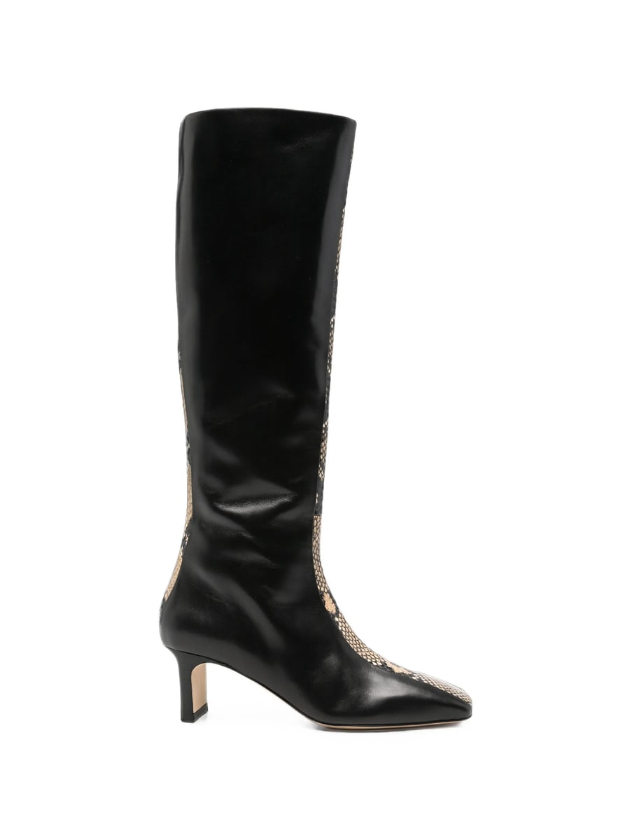 Aeyde Aeyde Snakeskin-effect Panelled Boots