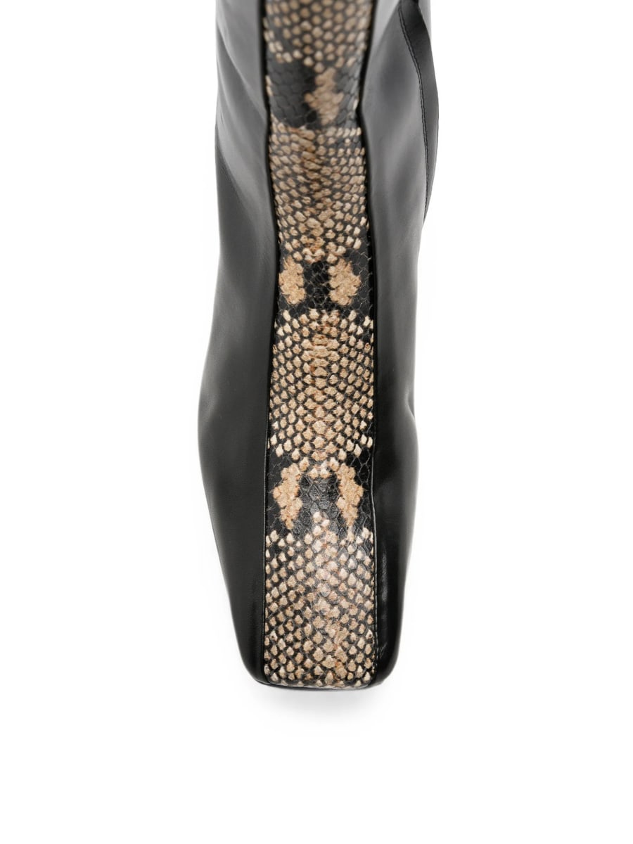 Aeyde Aeyde Snakeskin-effect Panelled Boots, view 4