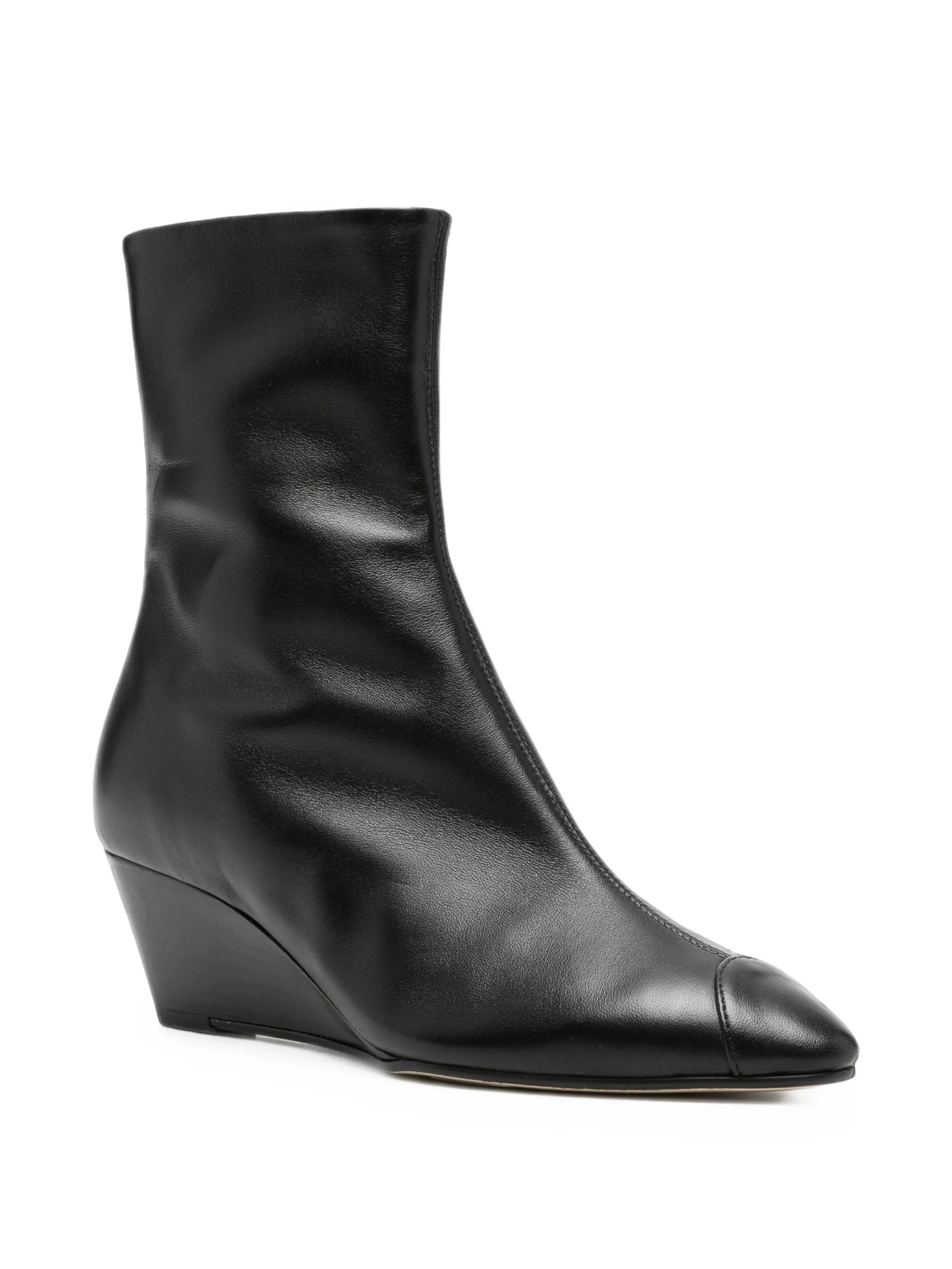 Aeyde Aeyde Mia Cap Wedge-heel Ankle Boots, view 2