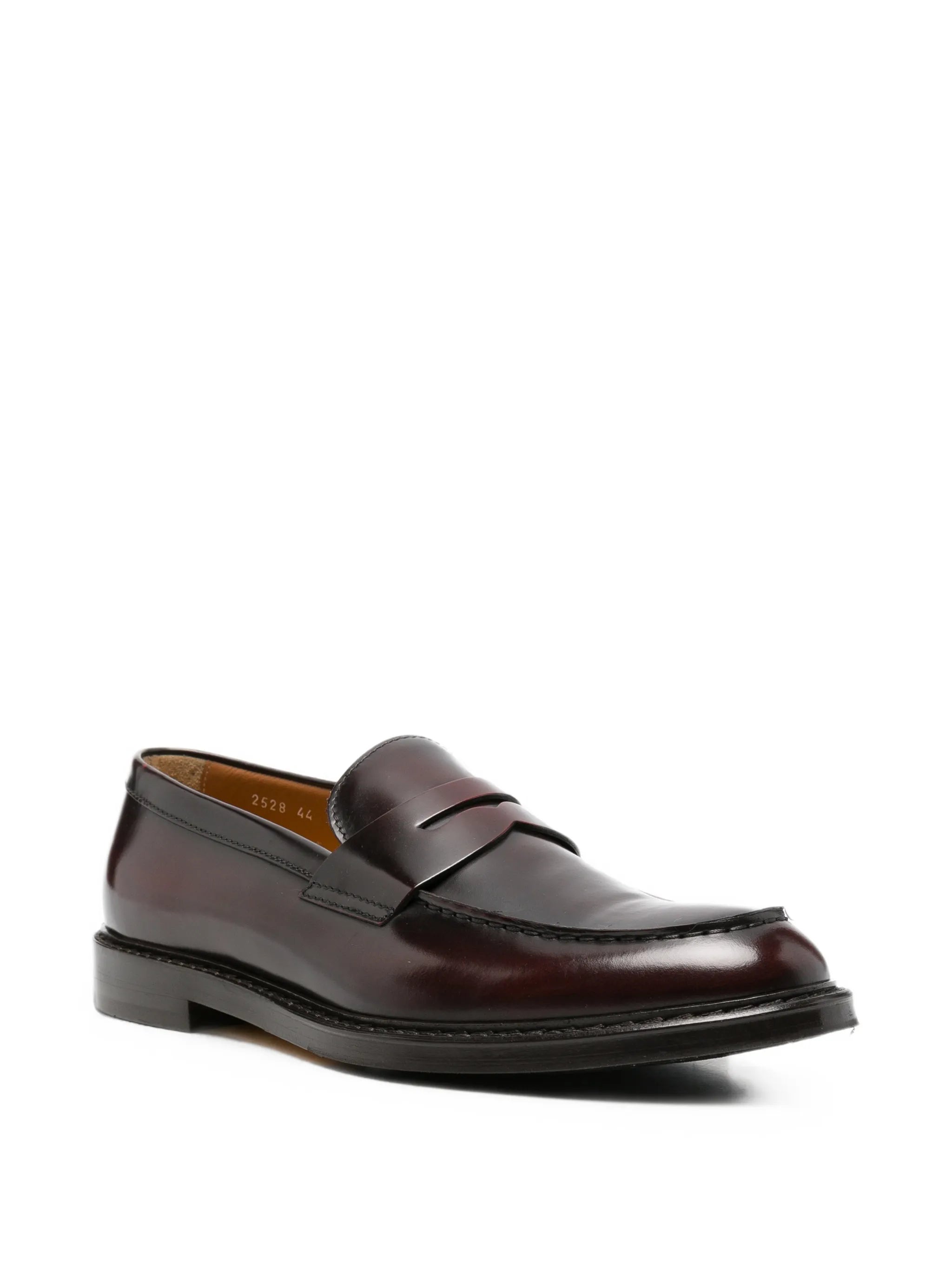 Doucal's Doucal's Polished-finish Penny Loafers, view 2