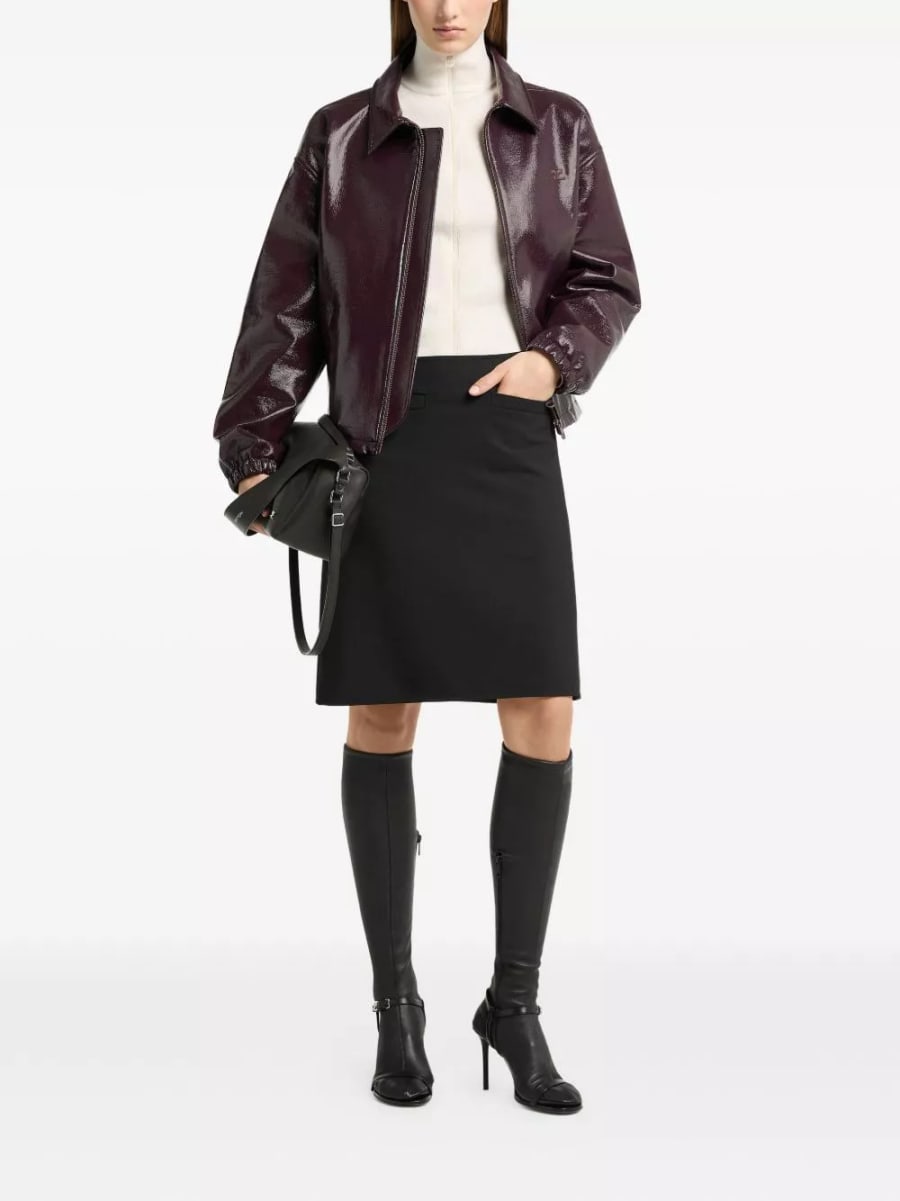 Courrèges Giacca bomber in vinile, view 2