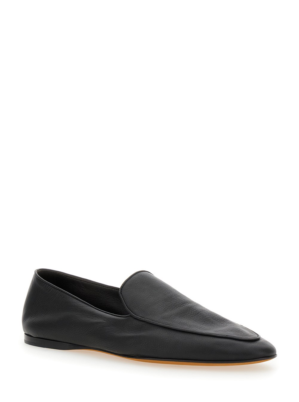 The Row Mocassino Slip-On 'Awar' in Pelle Martellata Nera Donna, view 2