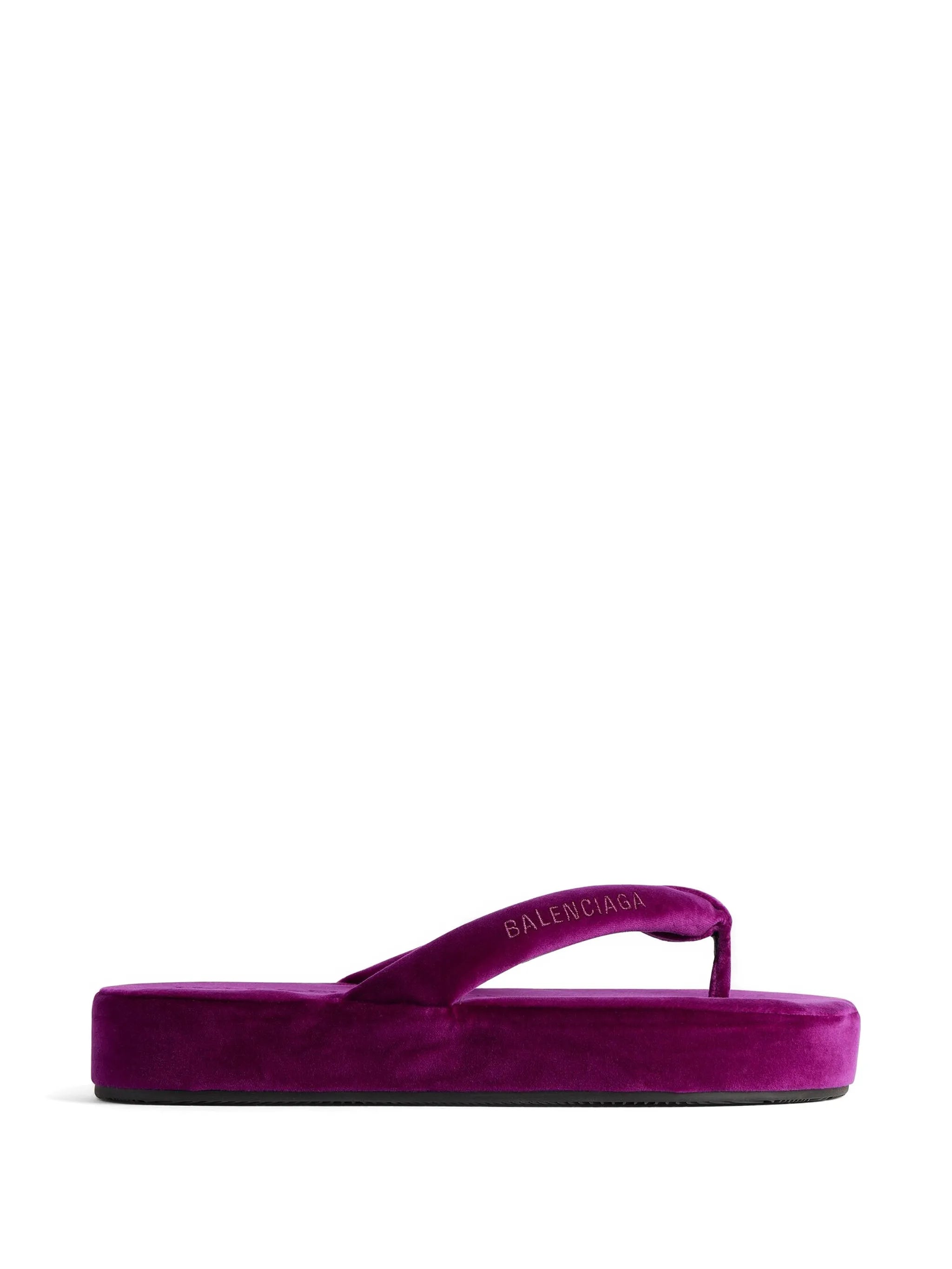 Balenciaga Balenciaga Velvet Platform Sandals