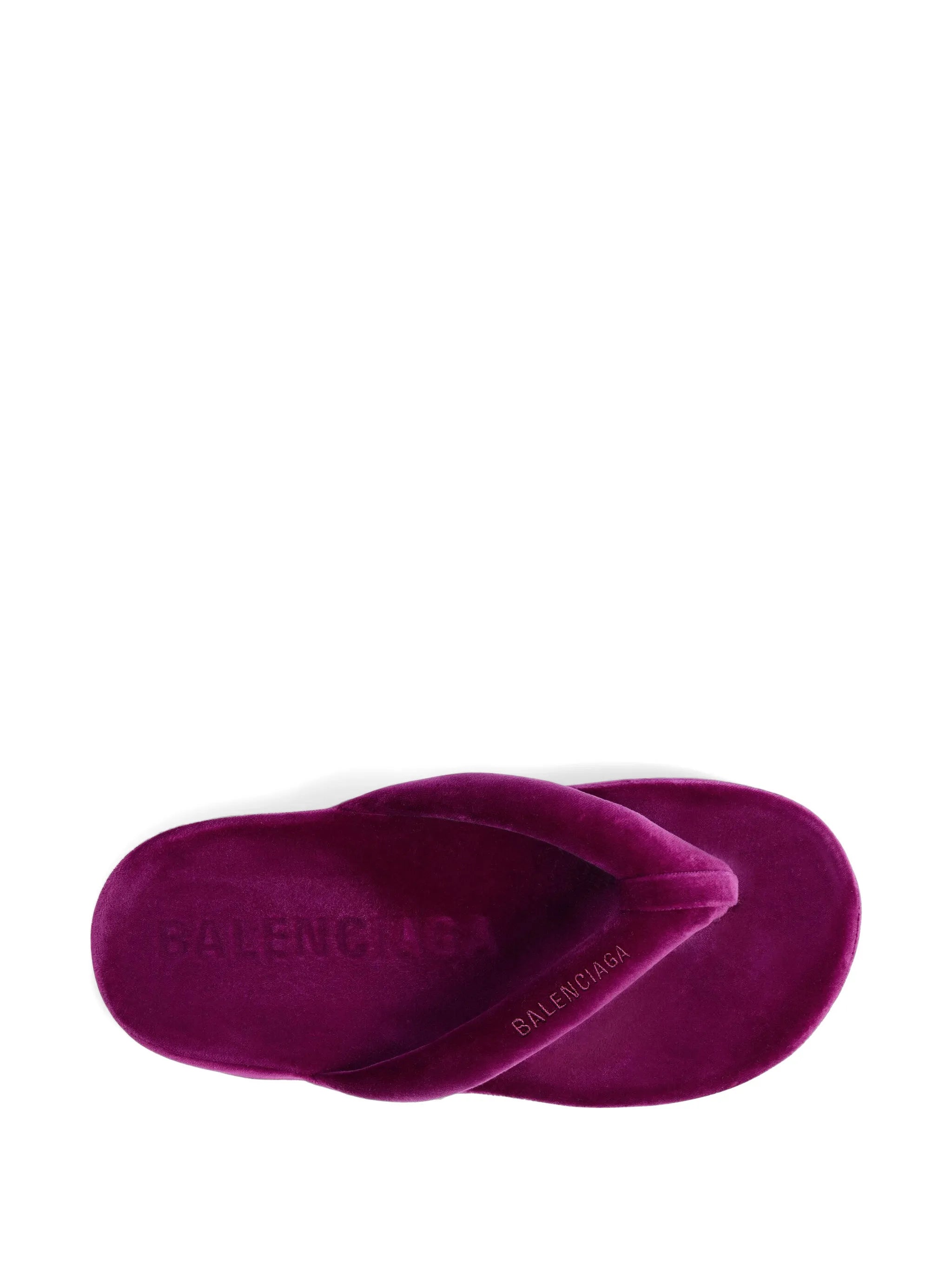 Balenciaga Balenciaga Velvet Platform Sandals, view 2