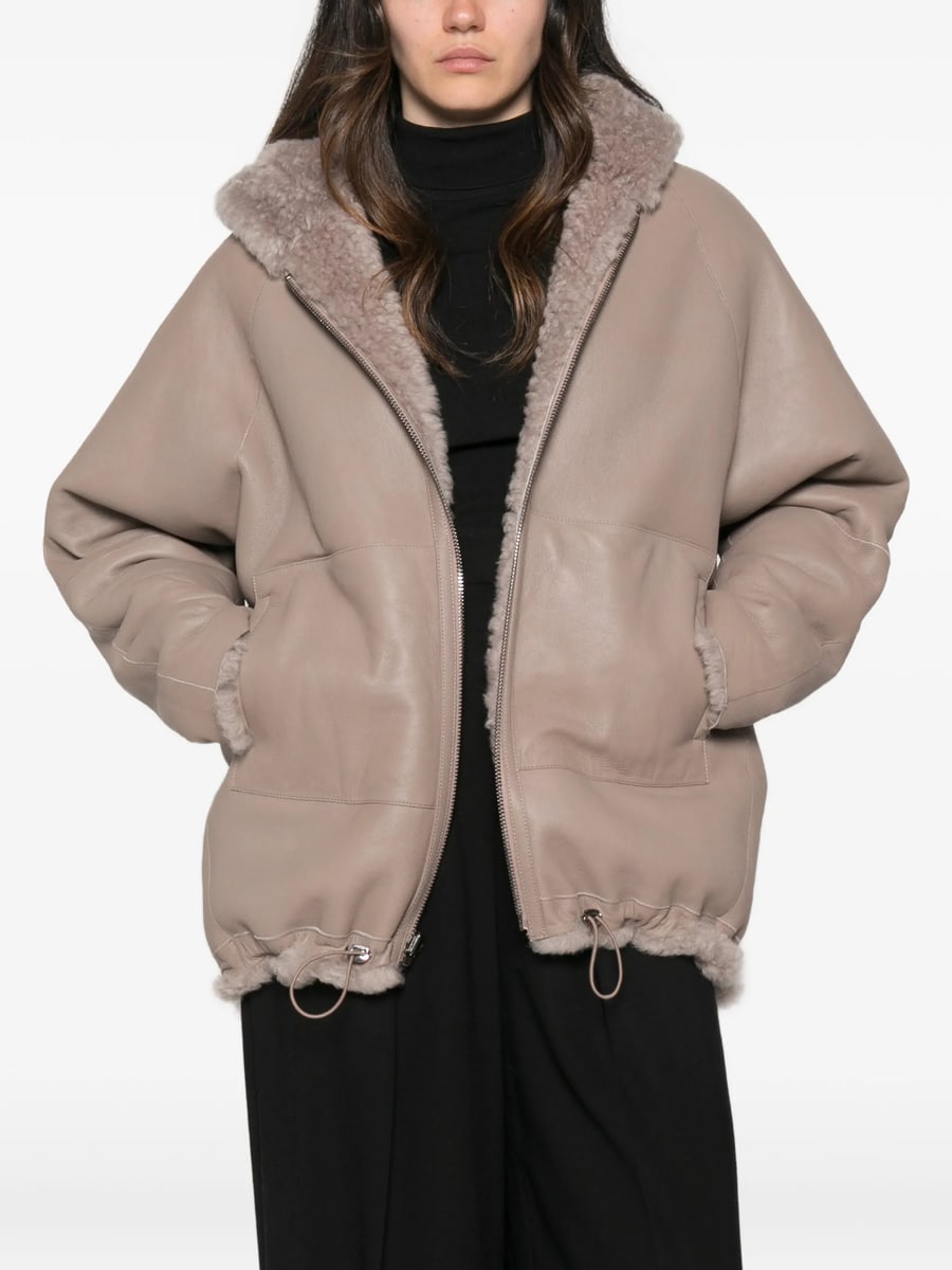 Simonetta Ravizza Simonetta Ravizza Bart R Reversible Hooded Shearling Jacket, view 2