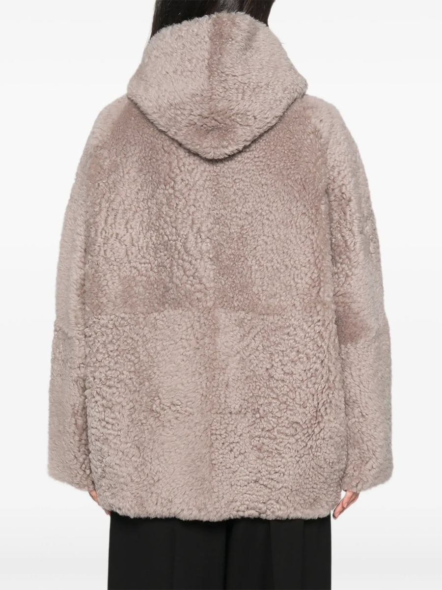 Simonetta Ravizza Simonetta Ravizza Bart R Reversible Hooded Shearling Jacket, view 6