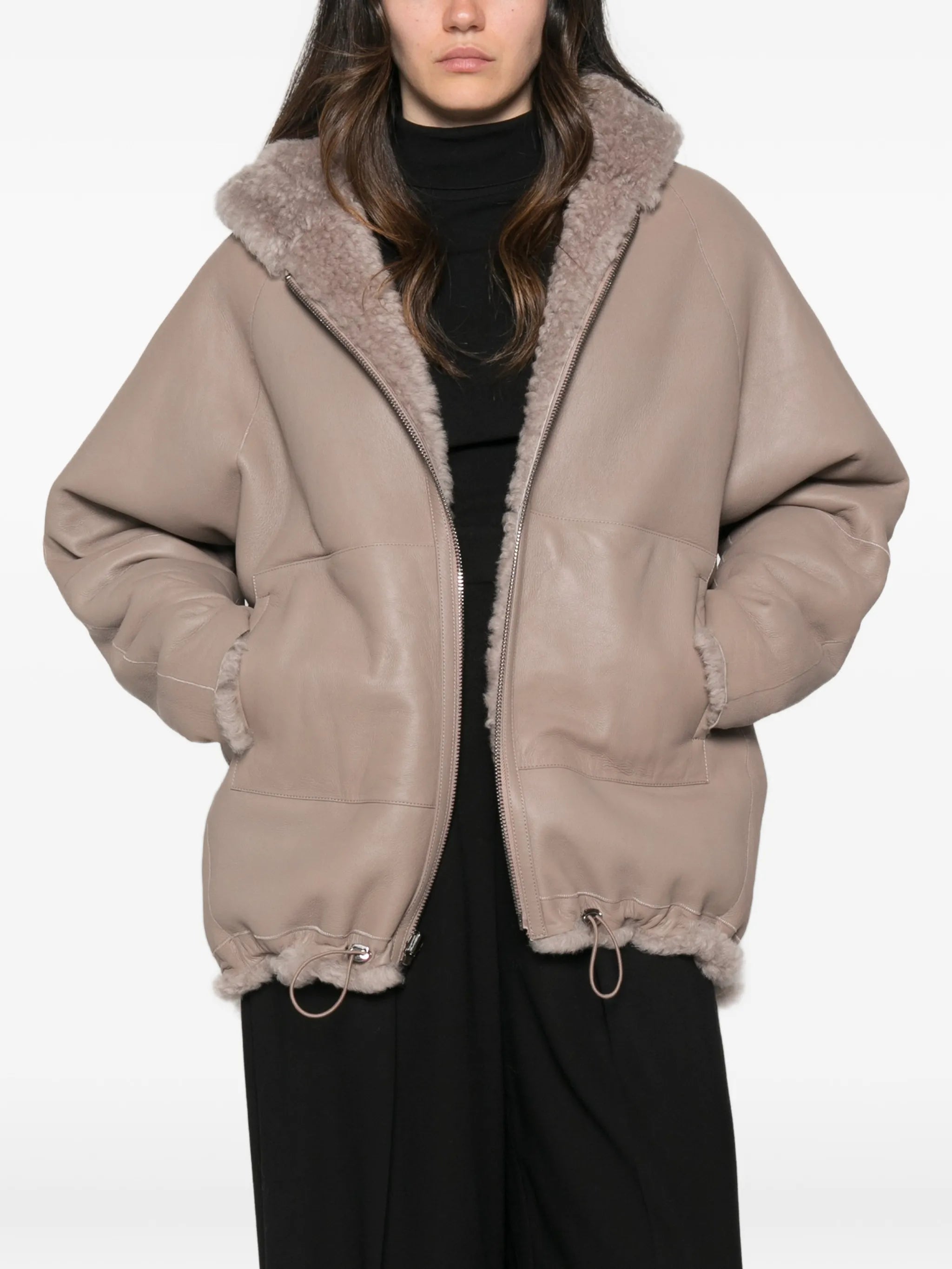 Simonetta Ravizza Simonetta Ravizza Bart R Reversible Hooded Shearling Jacket, view 2