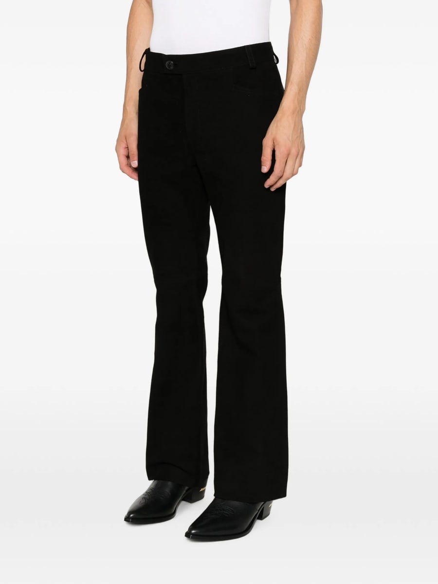 Ernest W. Baker Ernest W. Baker Suede Flared Trousers, view 2