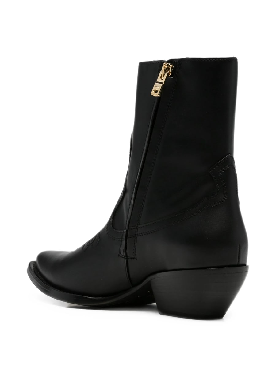 Amiri Amiri Embroidered Leather Boots, view 3