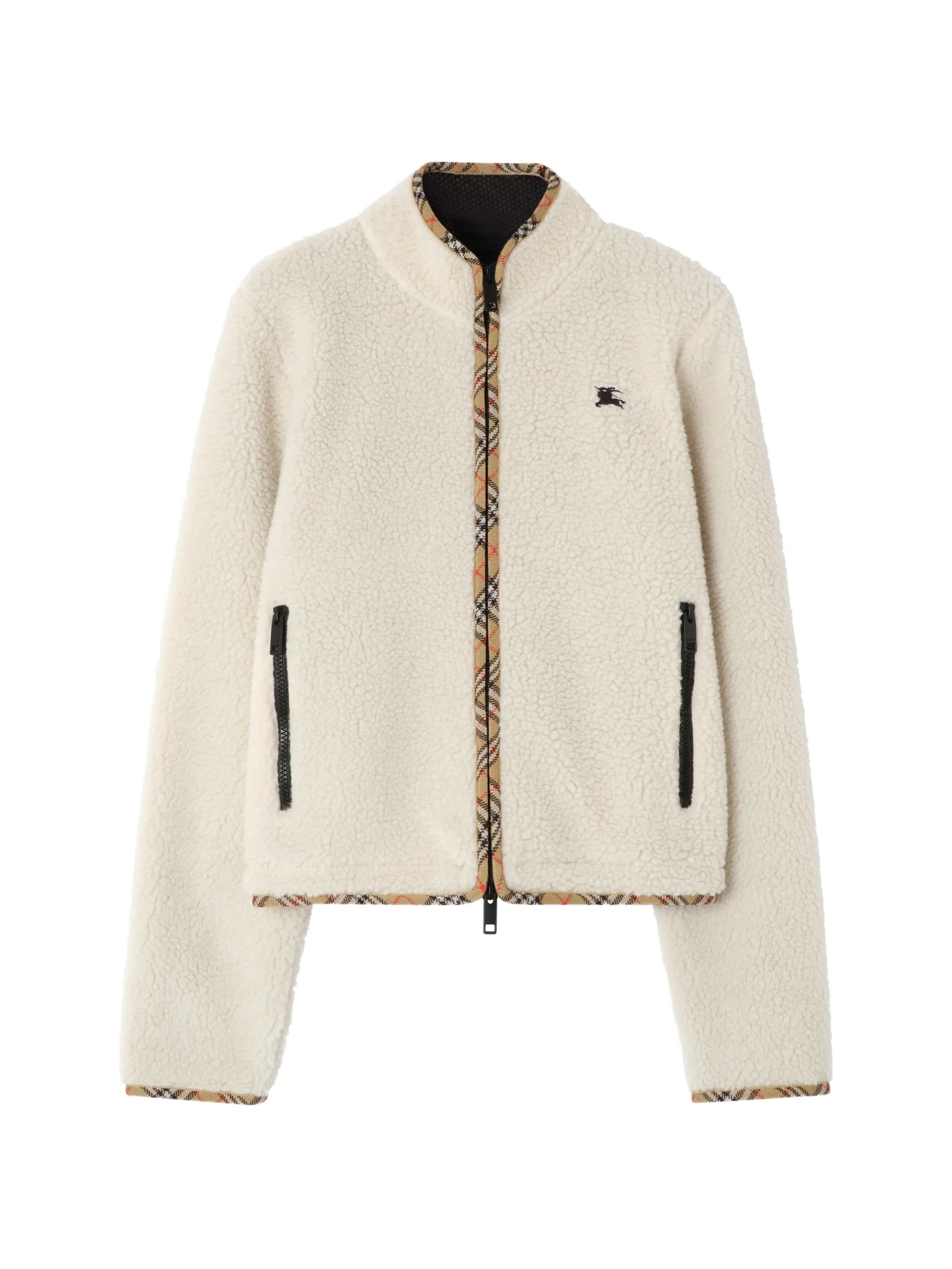 Burberry Burberry Cropped Wool-cashmere Blend Fleece Jacket
