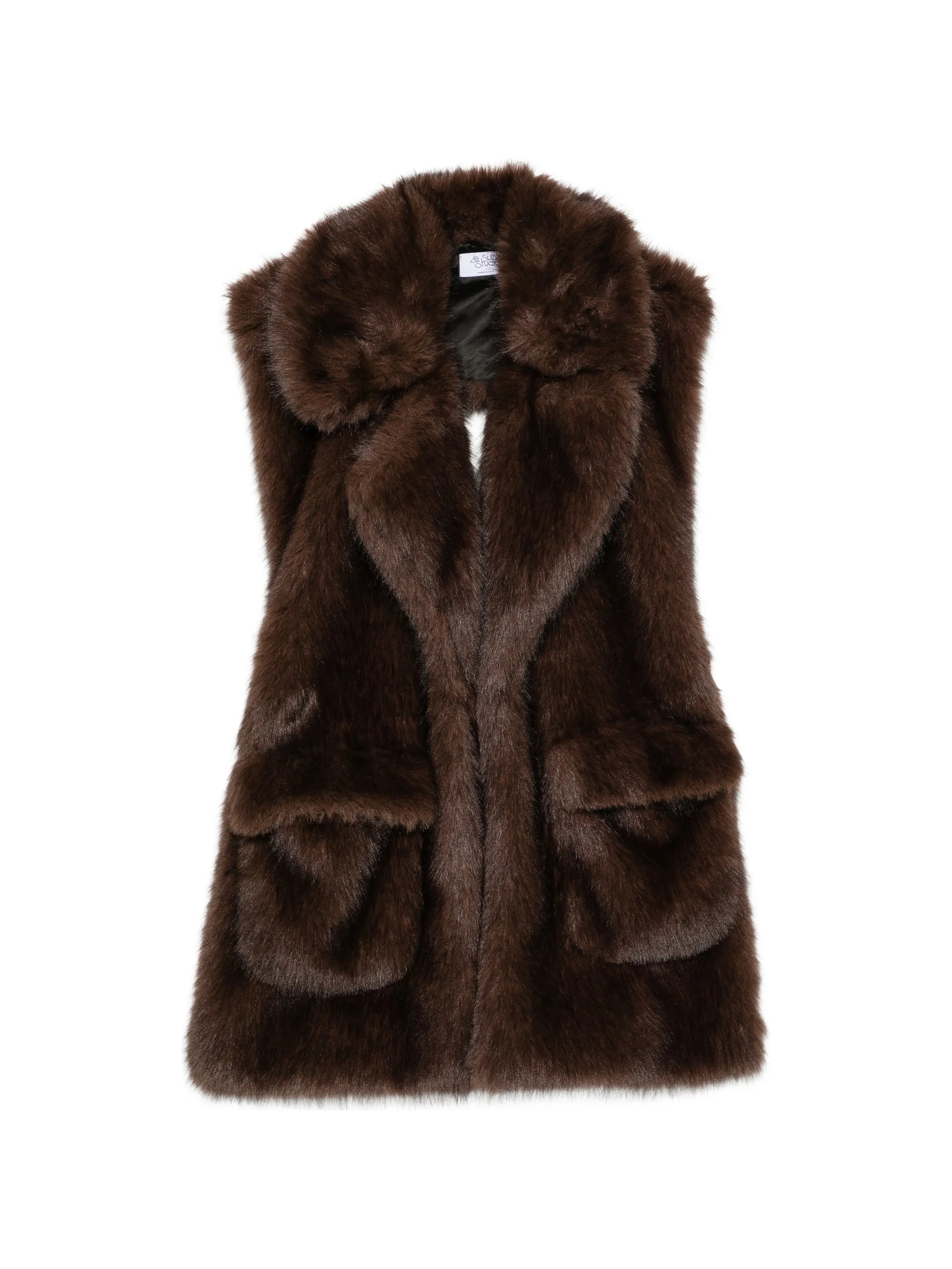 Le Sully Studio Le Sully Studio Faux-fur-panelled Longline Jacket