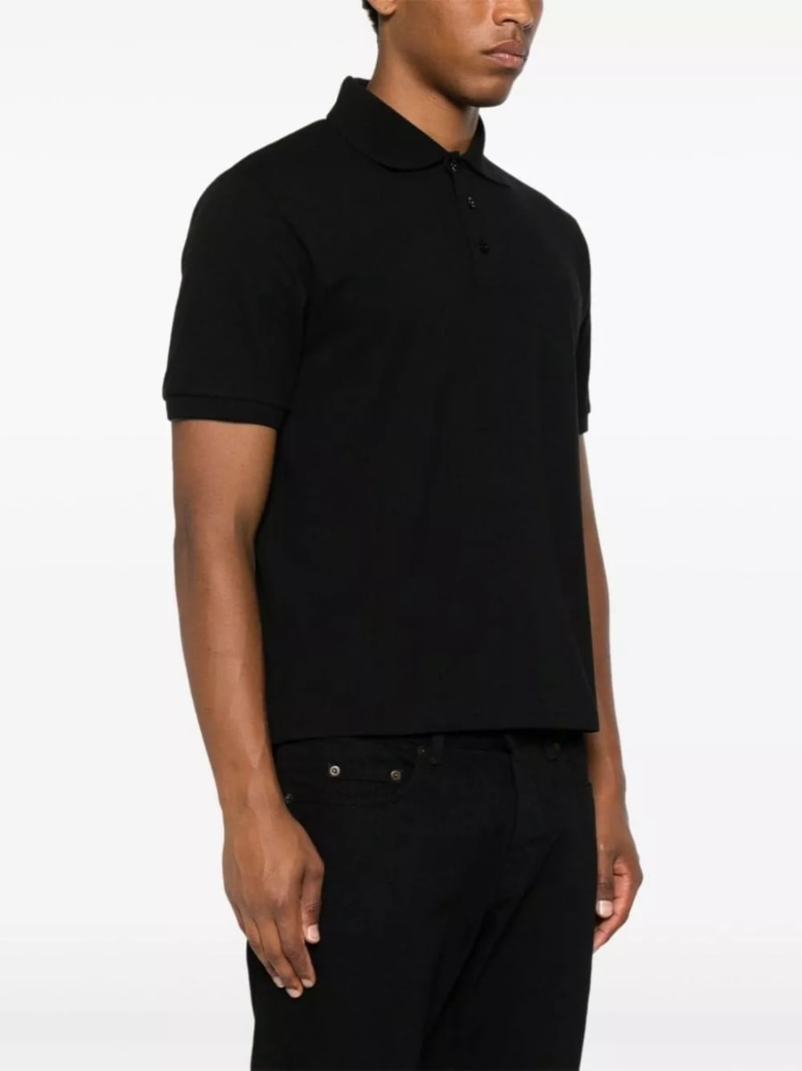 Saint Laurent la polo in cotone, view 2