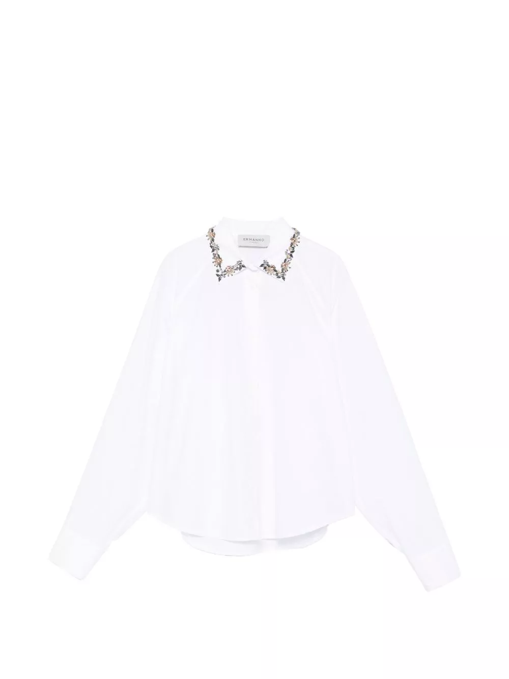 Ermanno Camicia in cotone ricamata