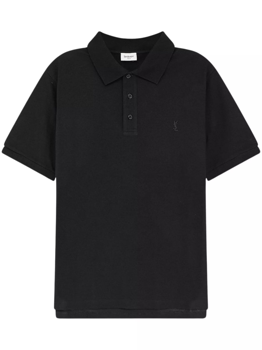 Saint Laurent La polo con ricamo Cassandre