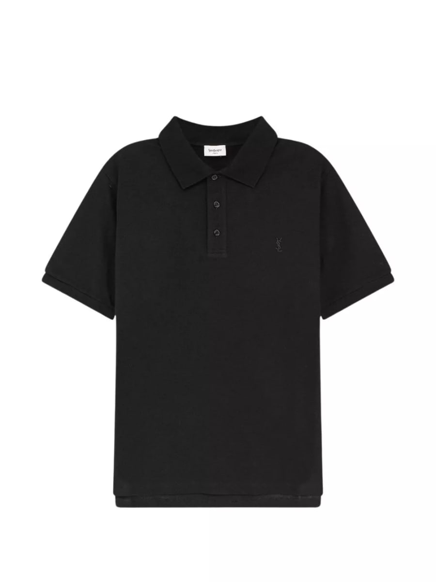 Saint Laurent La polo con ricamo Cassandre, view 6