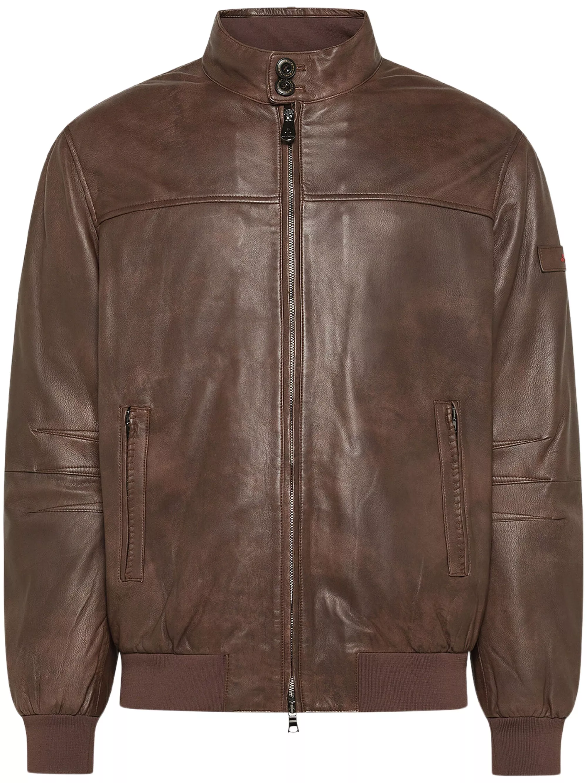 Peuterey Giacca bomber in pelle effetto vintage