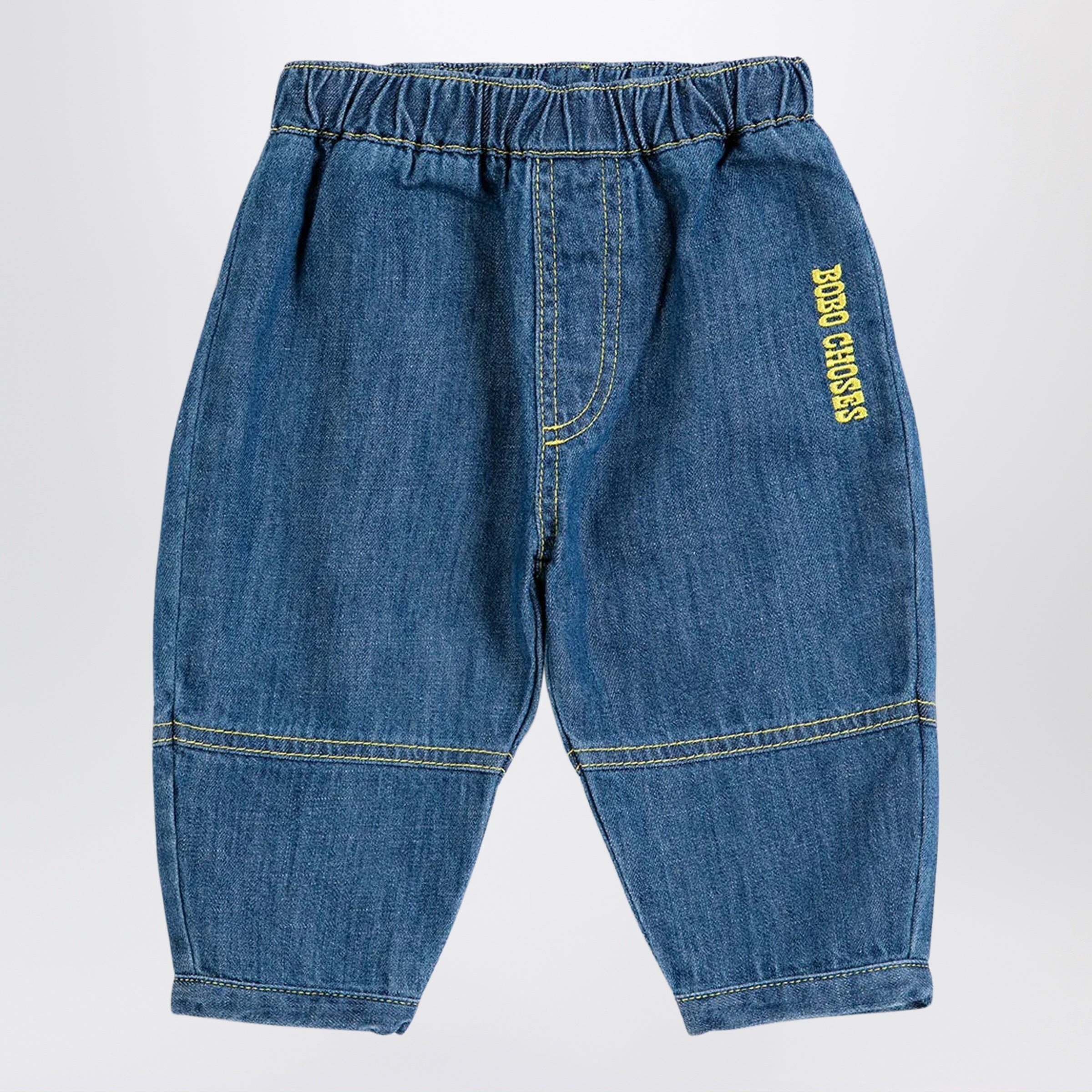 BOBO CHOSES Pantaloni Taxi Saurus Tag blu notte in denim