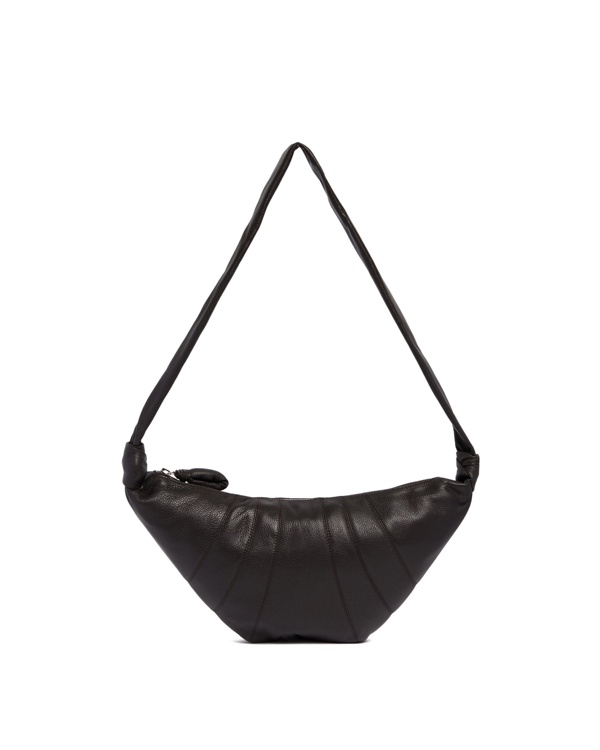 Lemaire Borsa Croissant Media in Pelle Marrone