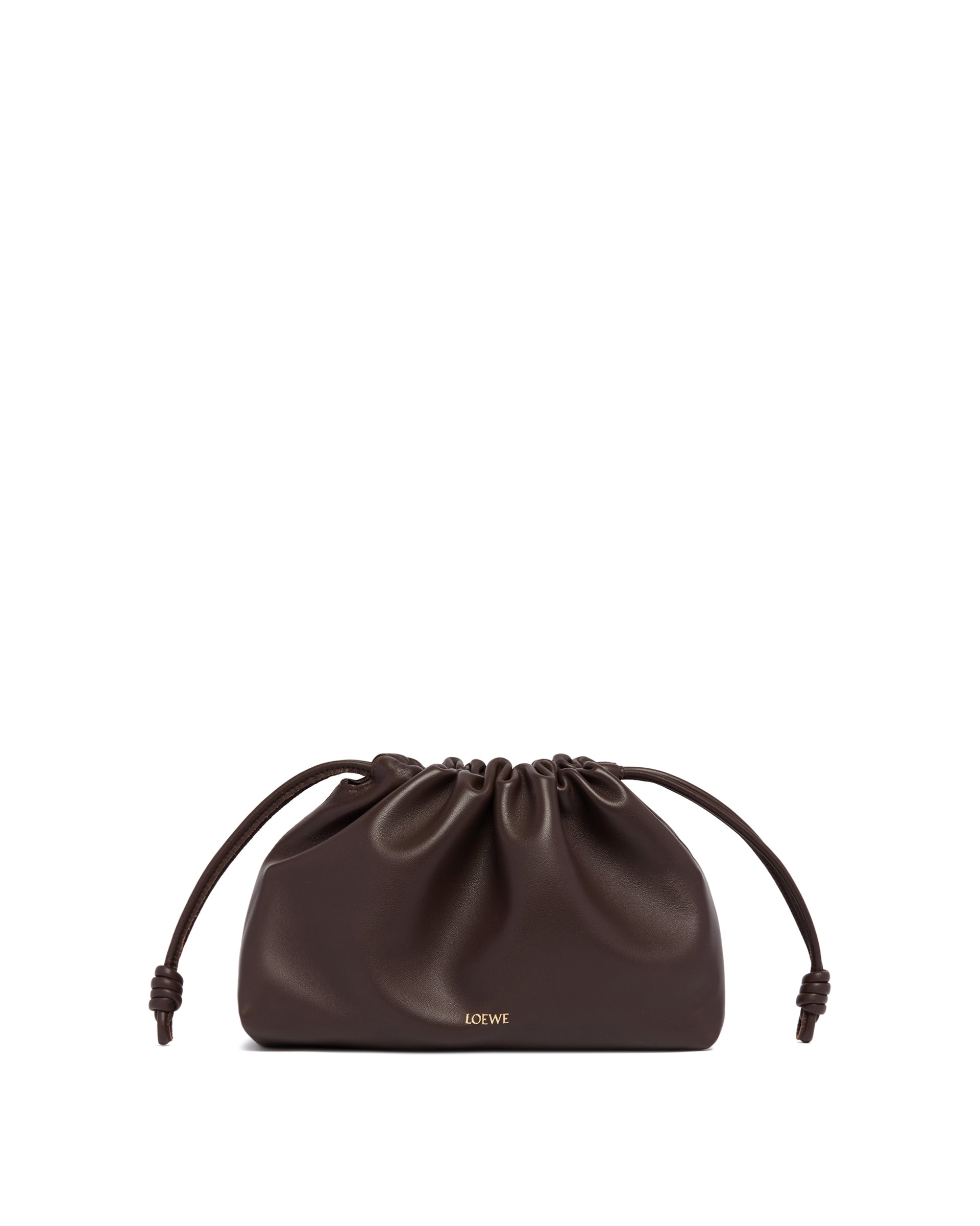 Loewe Borsa Flamenco Purse Media Marrone