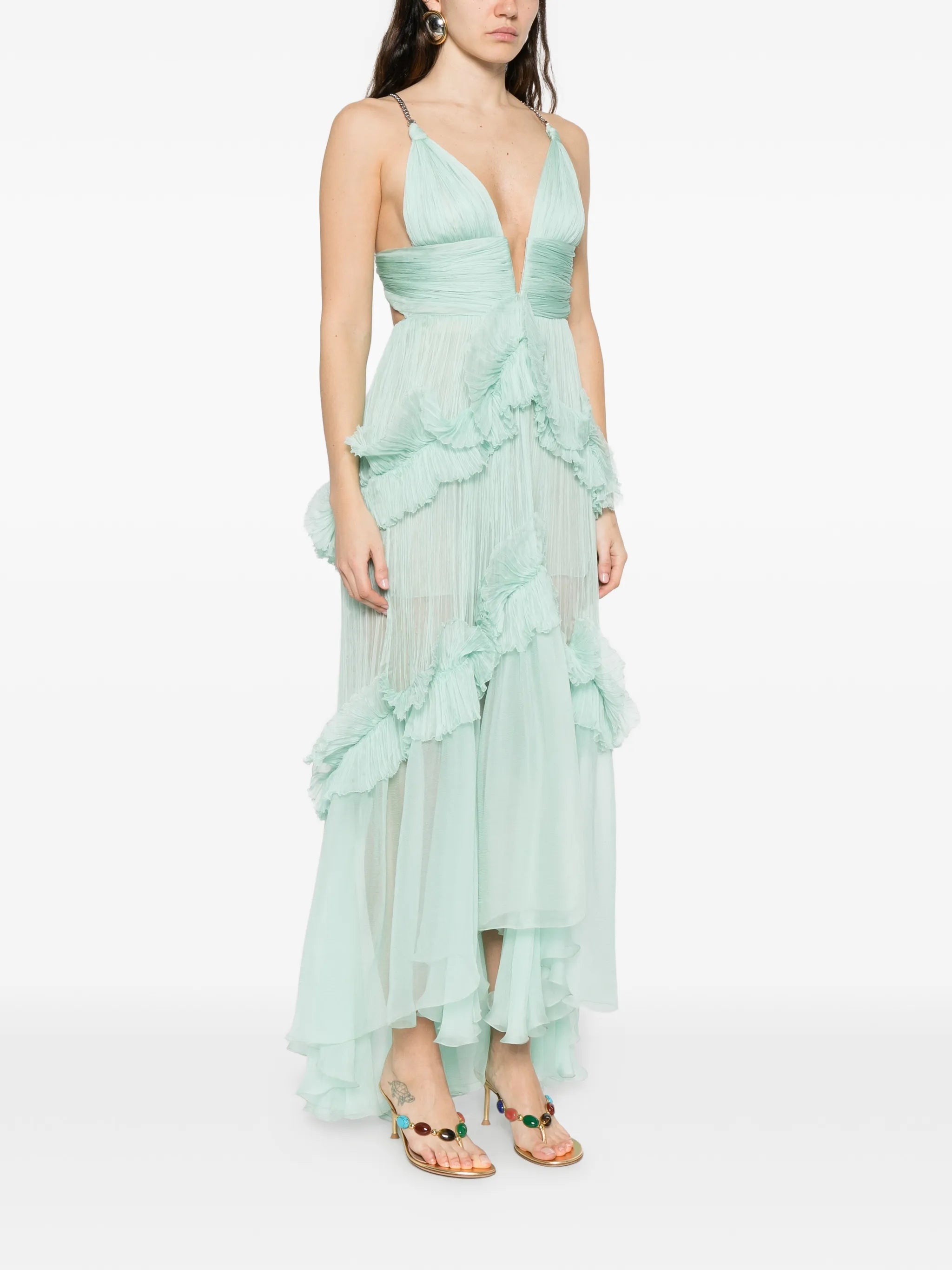 Maria Lucia Hohan Maria Lucia Hohan Ruffled Maxi Dress, view 2