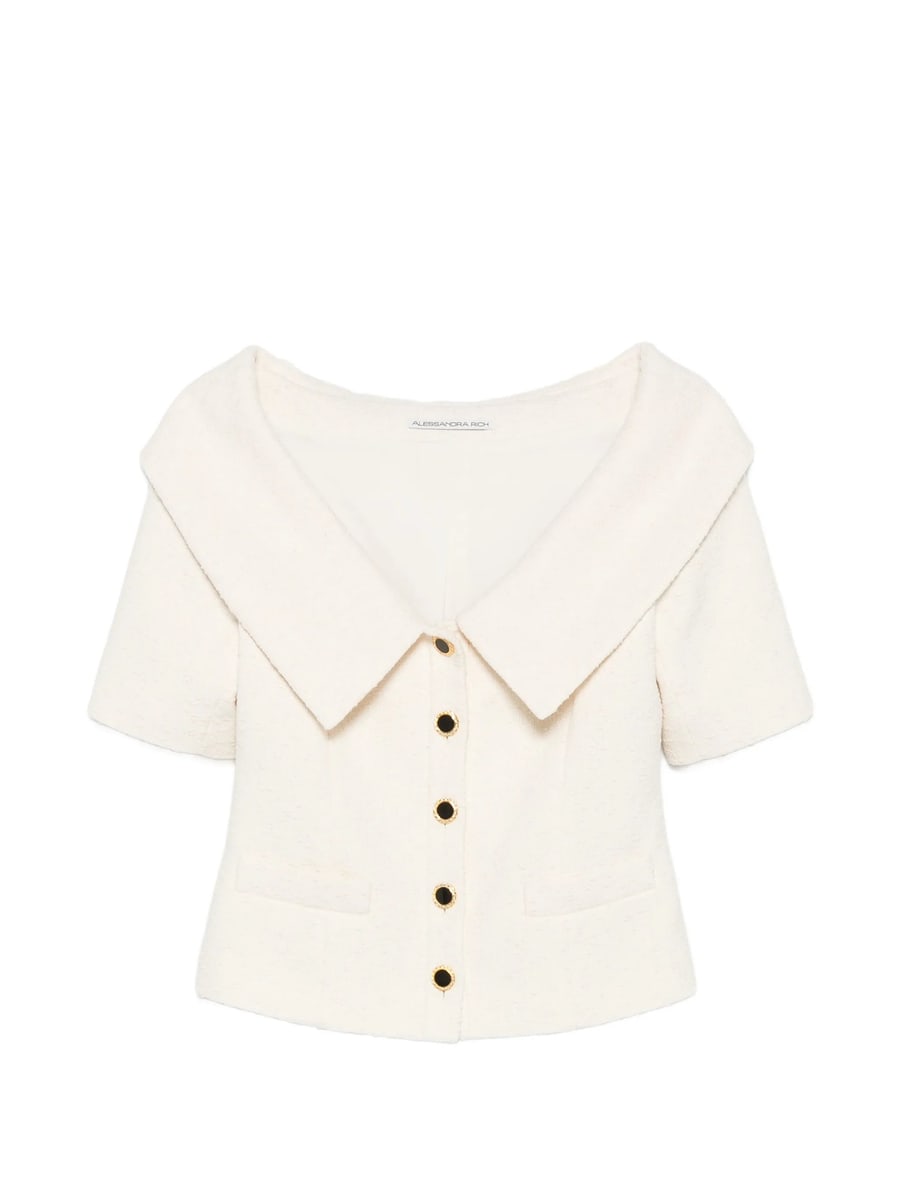 Alessandra Rich Alessandra Rich Off-shoulder Button-up Jacket
