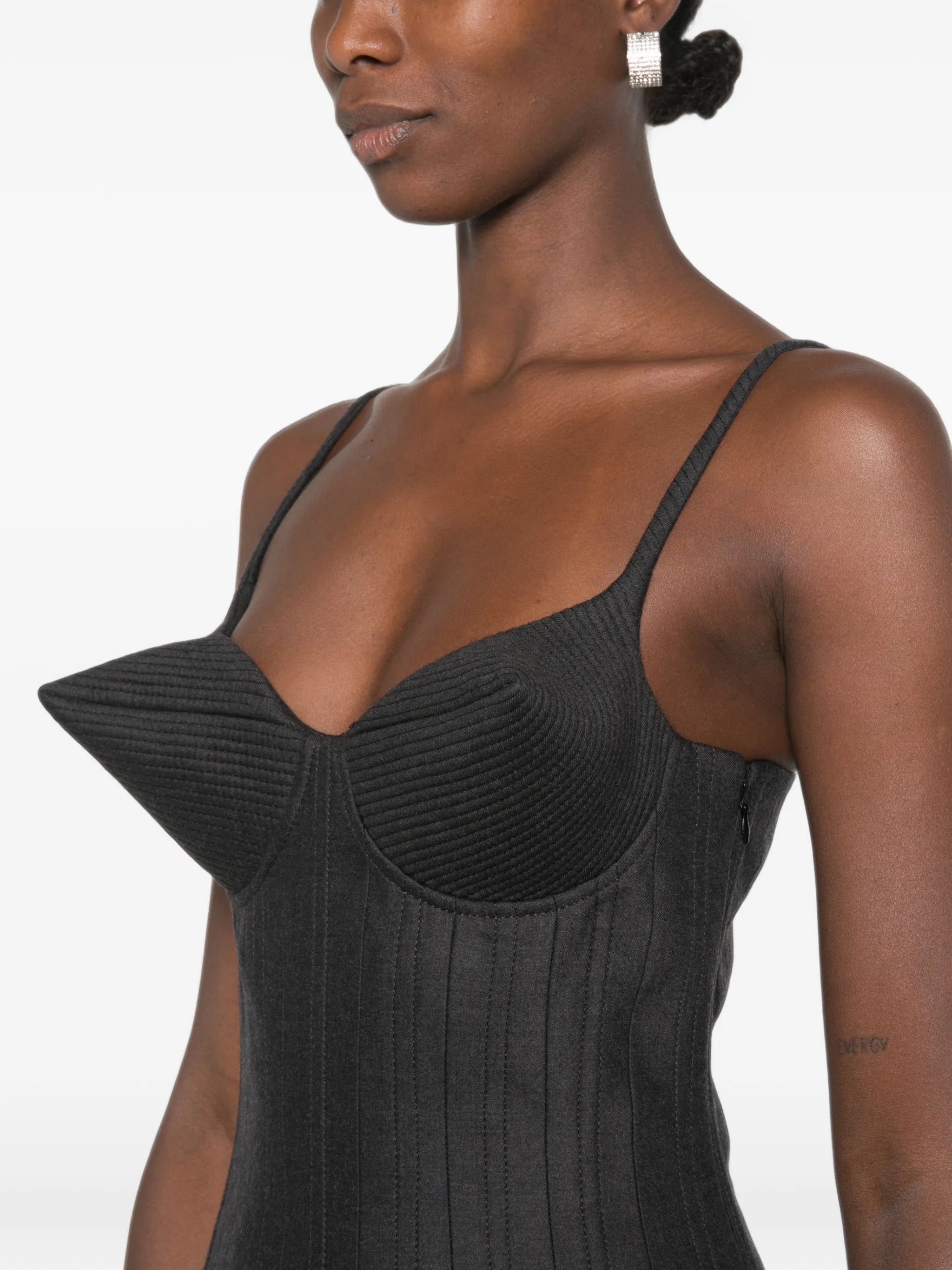 Jean Paul Gaultier Jean Paul Gaultier Conic-cup Sleeveless Midi Dress, view 2