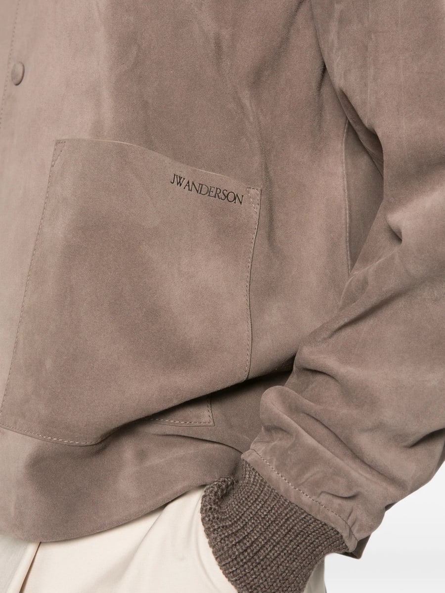 JW Anderson Jw Anderson Suede Ribbed-trim Jacket, view 3