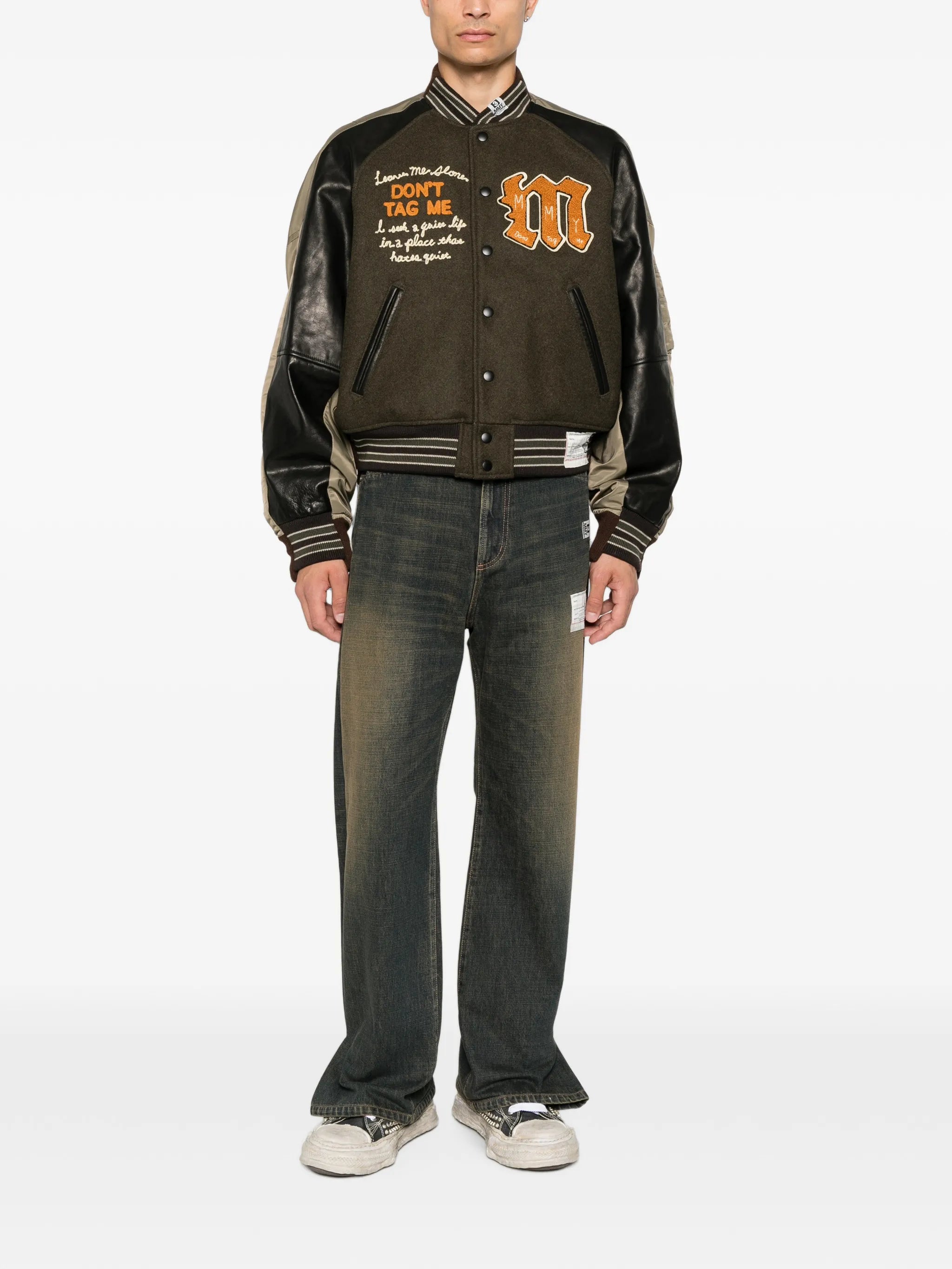 Maison Mihara Yasuhiro Maison Mihara Yasuhiro Embroidered Panelled Jacket, view 2