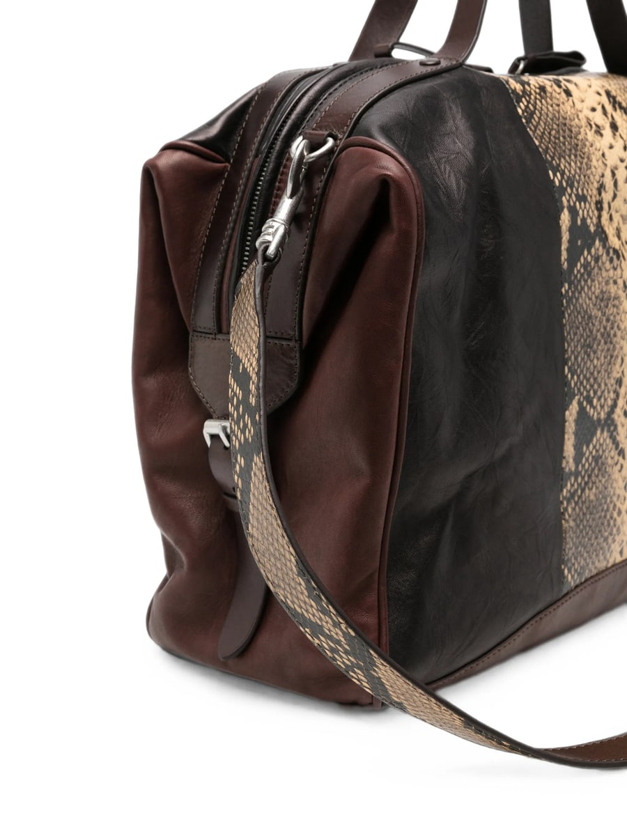 Dries Van Noten Dries Van Noten Snake-effect Leather Tote Bag, view 3