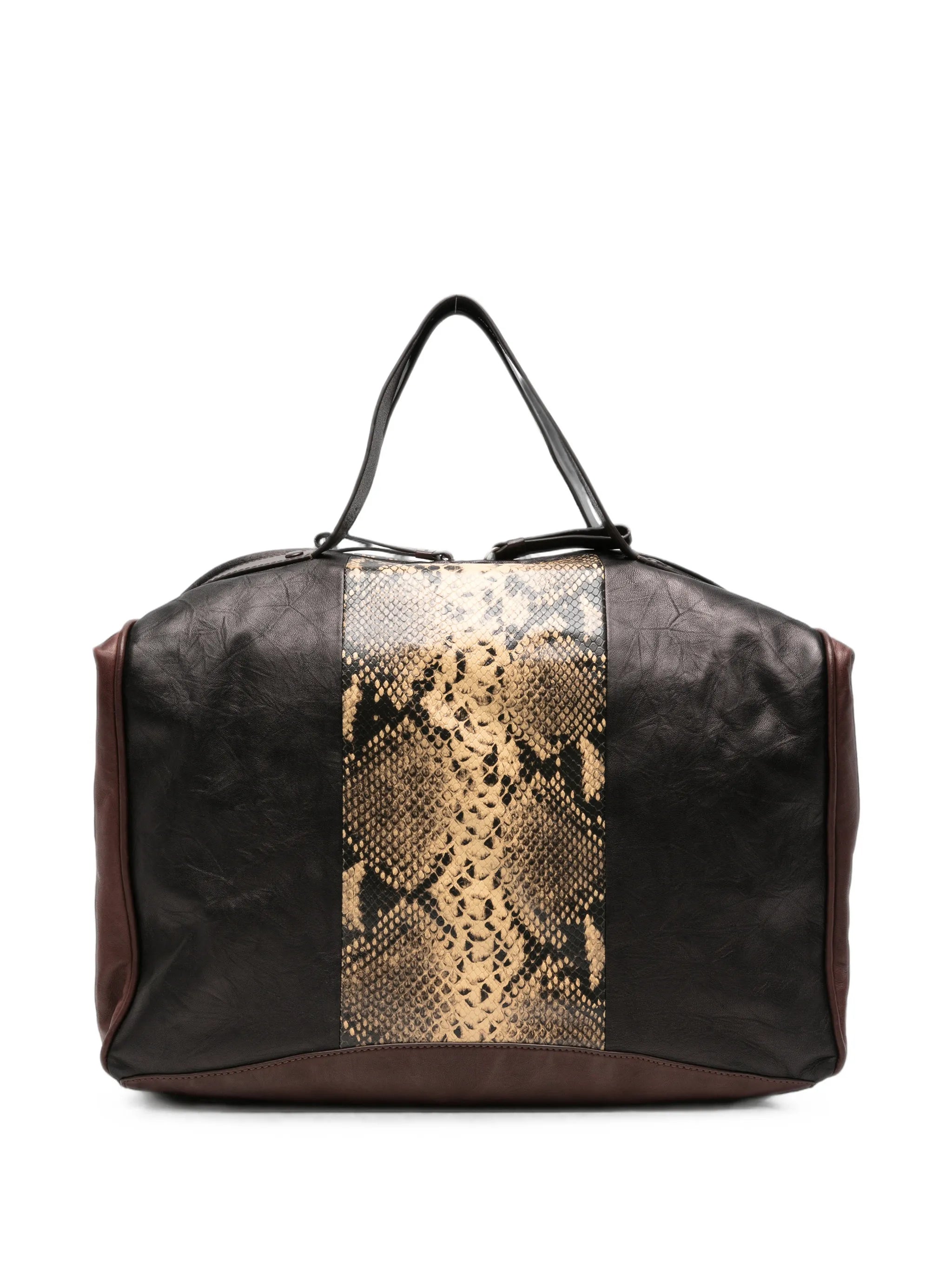 Dries Van Noten Dries Van Noten Snake-effect Leather Tote Bag