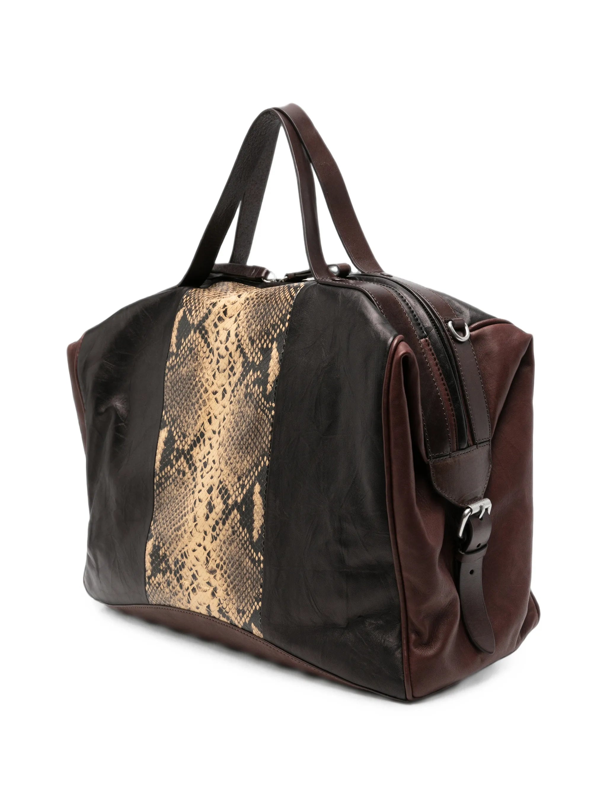 Dries Van Noten Dries Van Noten Snake-effect Leather Tote Bag, view 2