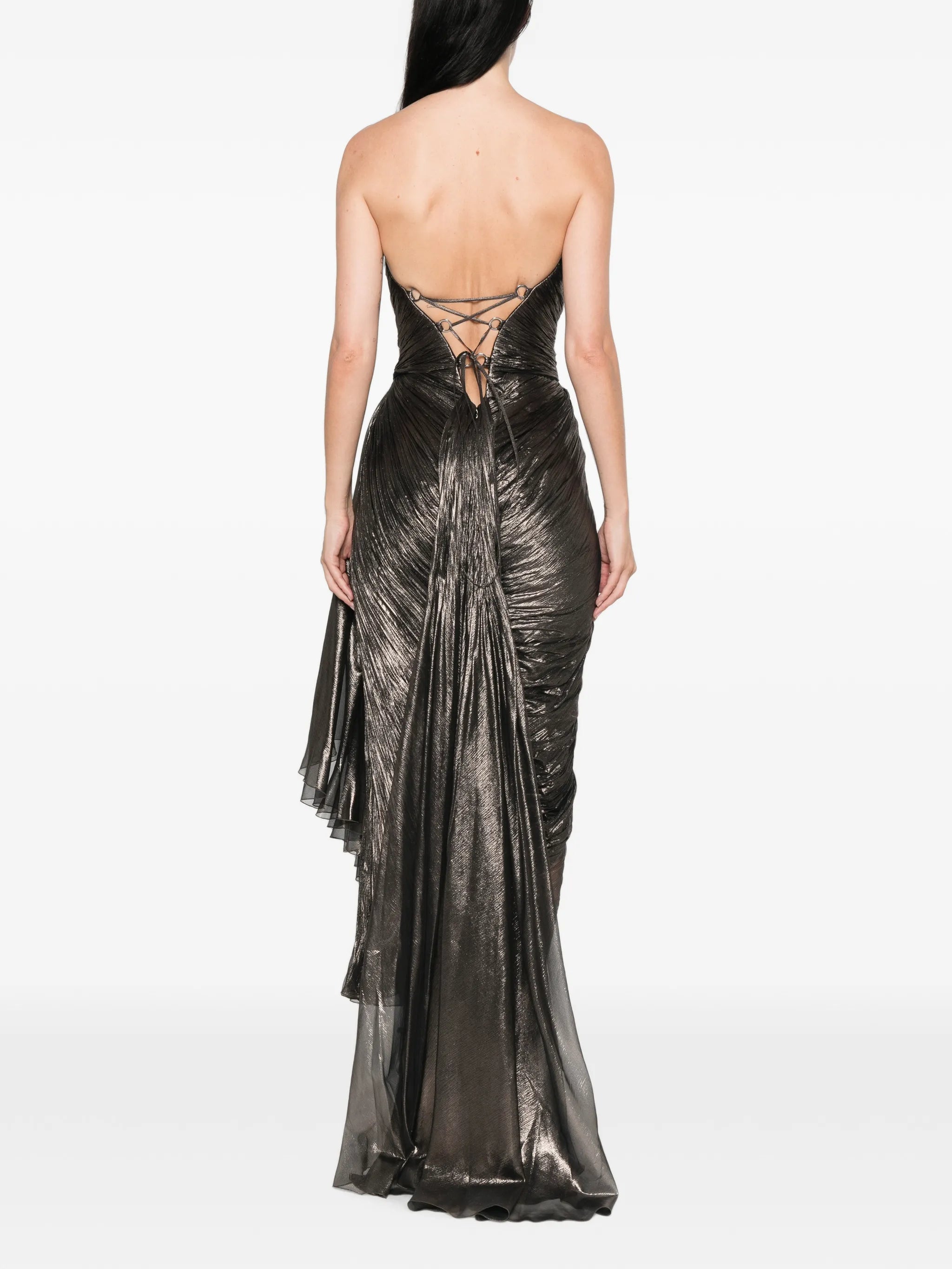 Maria Lucia Hohan Maria Lucia Hohan Metallic-effect Lace-up Dress, view 2