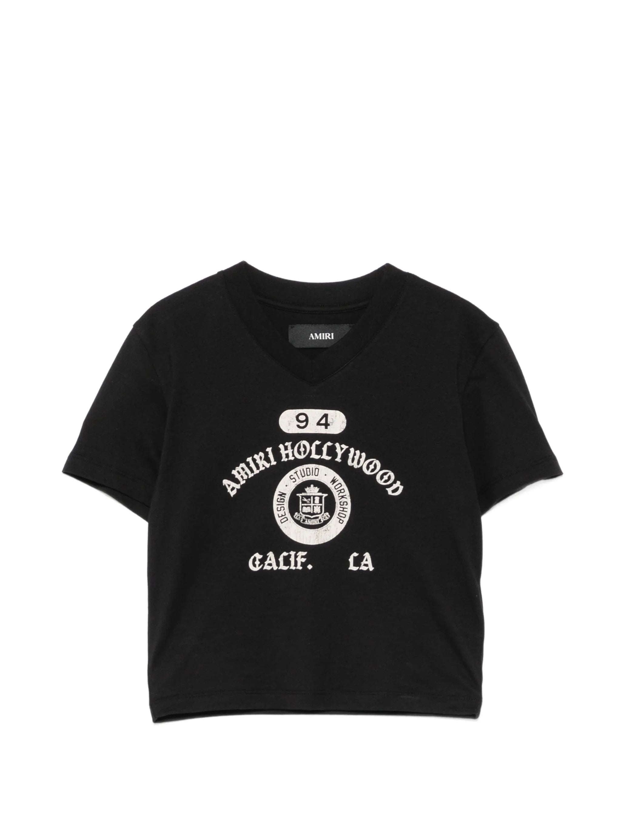 Amiri Amiri Logo-print V-neck T-shirt